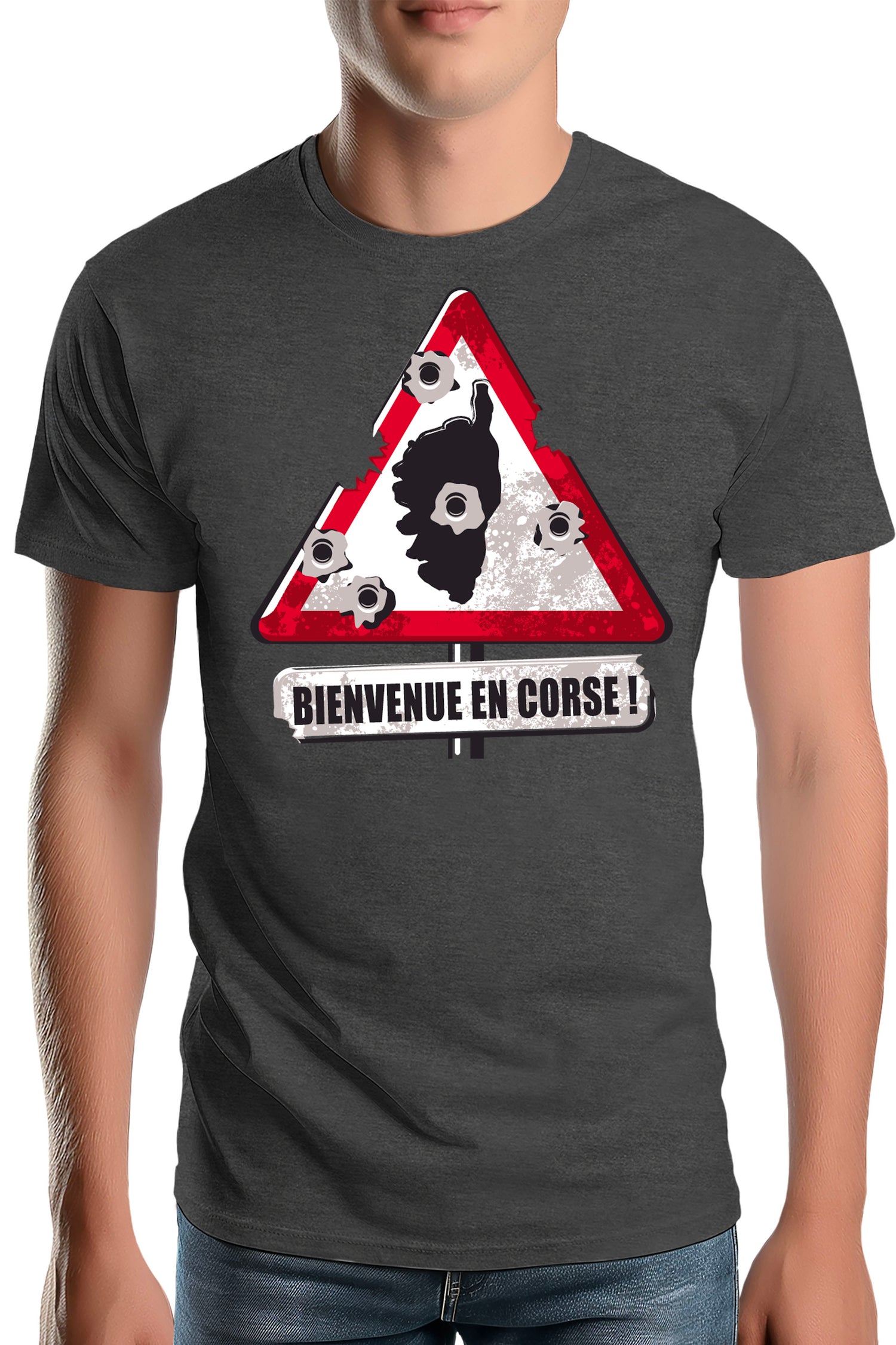 T-Shirt Homme Bienvenue en Corse impact