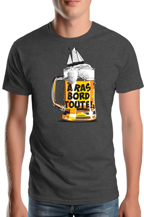 T-Shirt Homme Bière à ras bord toute