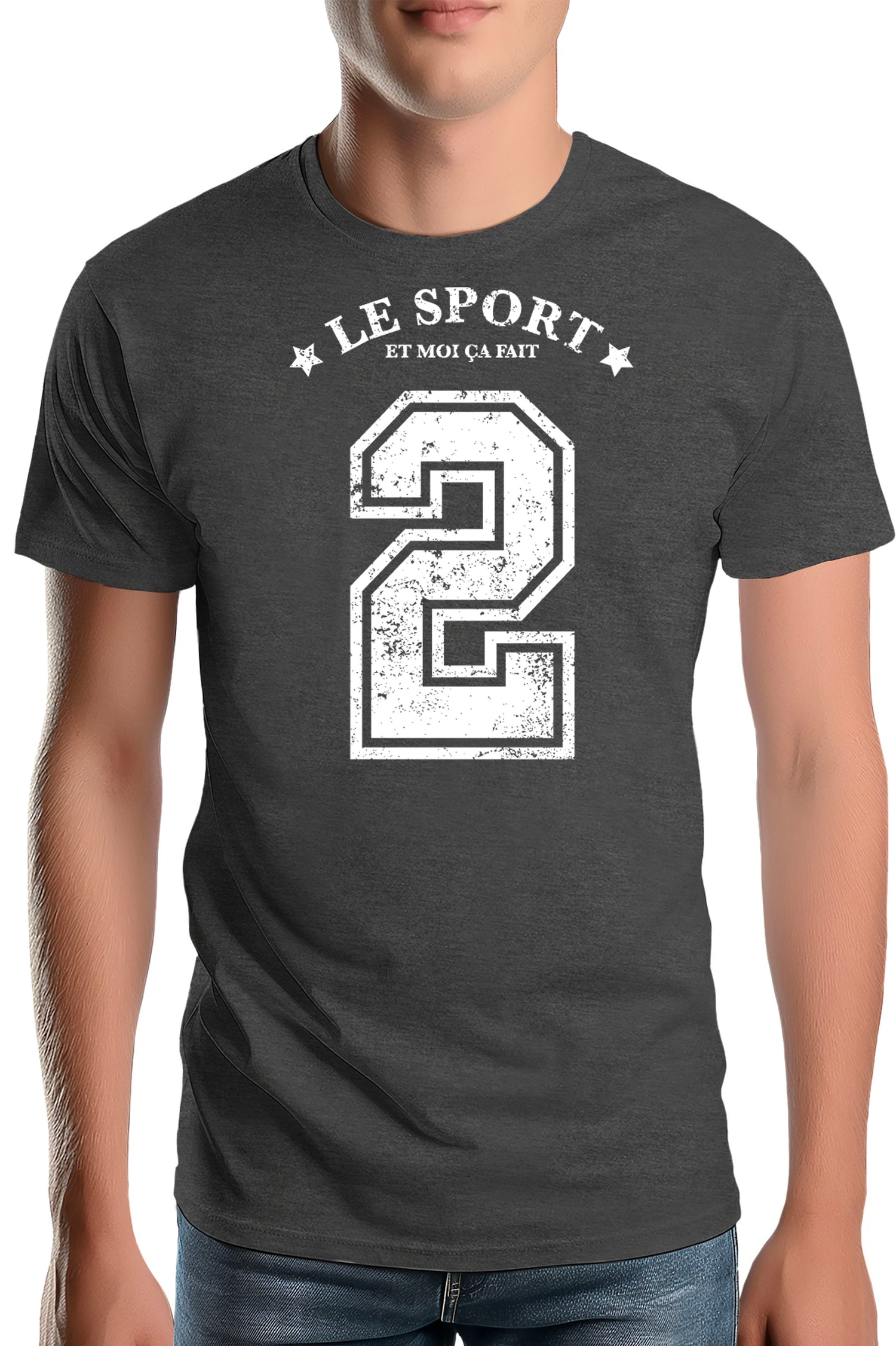 T-Shirt Homme Le sport et moi ça fait 2