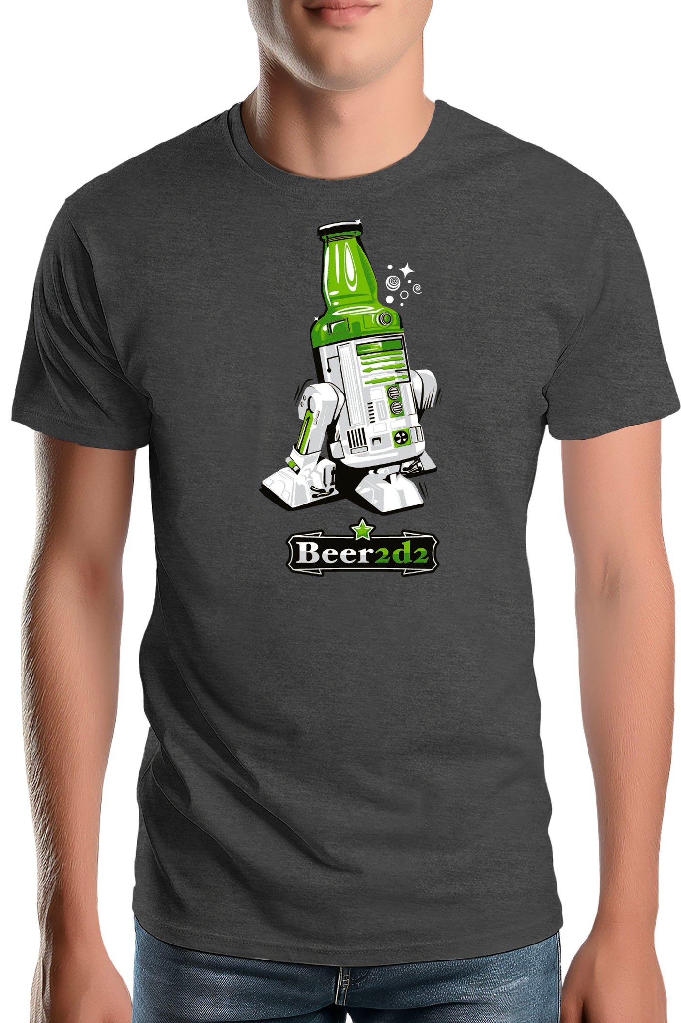T-Shirt Homme Beer2d2 la bière contre attaque