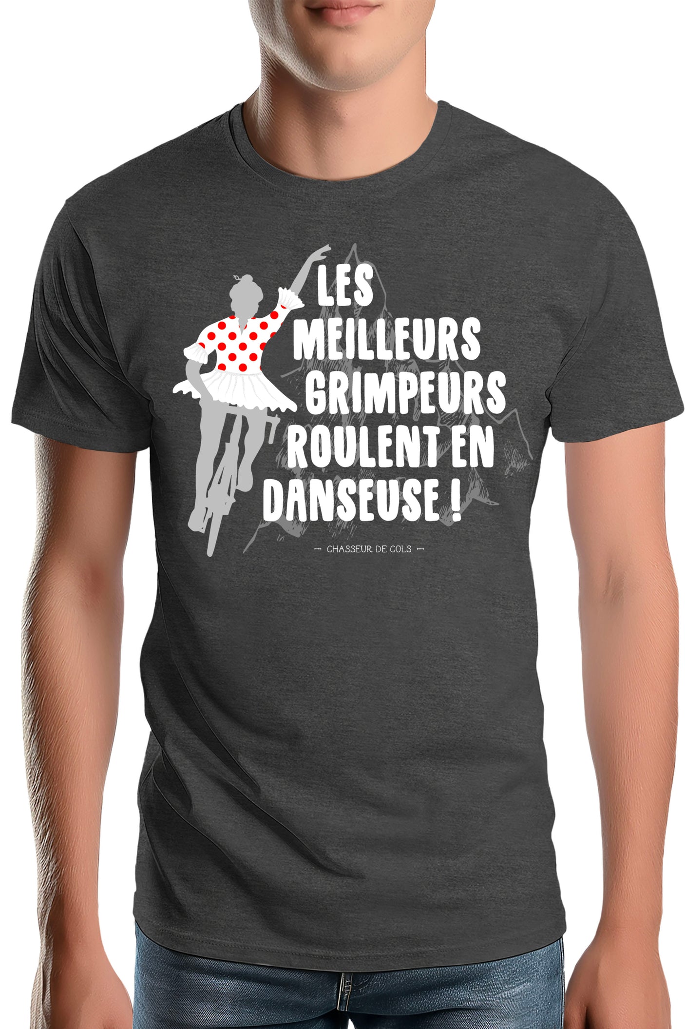 T-Shirt Homme Les meilleurs grimpeurs roulent en danseuse