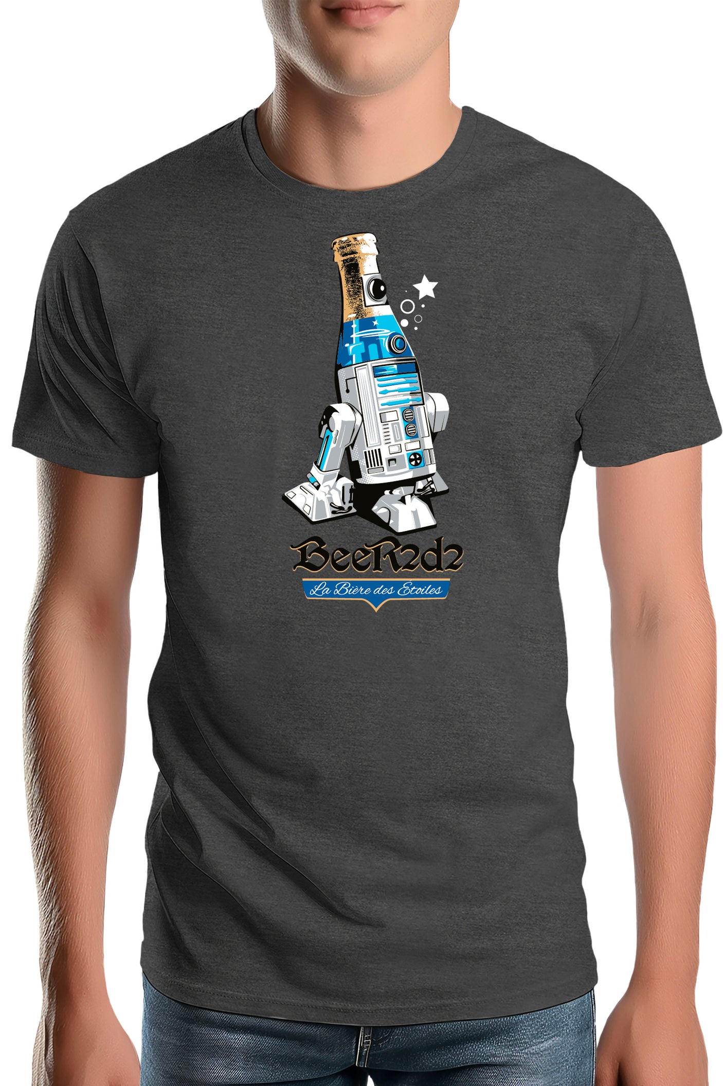 T-Shirt Homme Beer2d2 le retour de la bière blanche