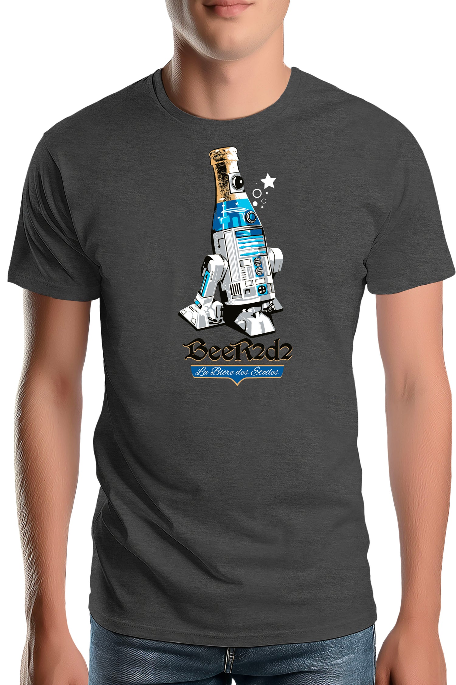 T-Shirt Homme Beer2d2 le retour de la bière blanche