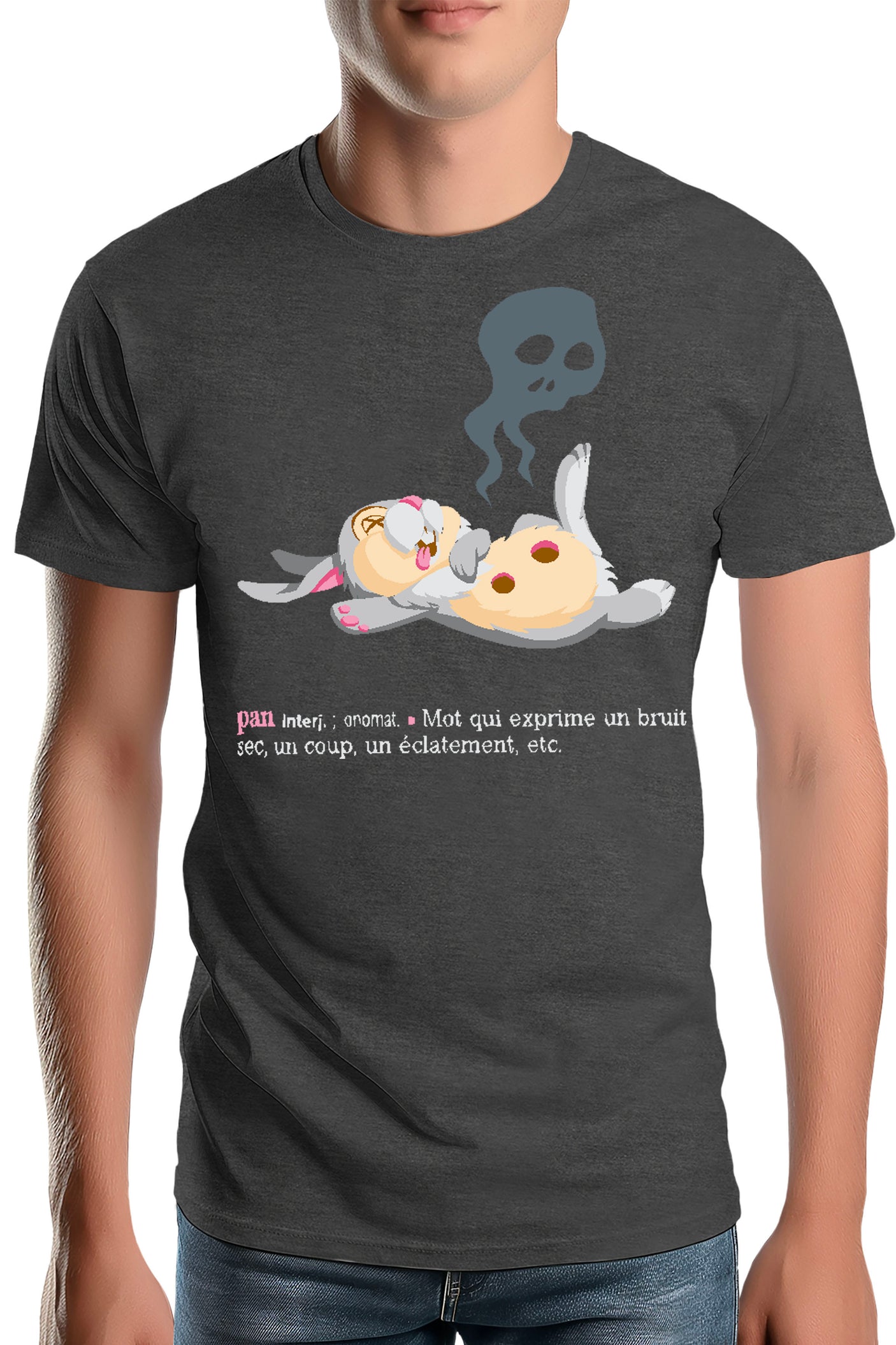 T-Shirt Homme Pan ! Lapin Couche