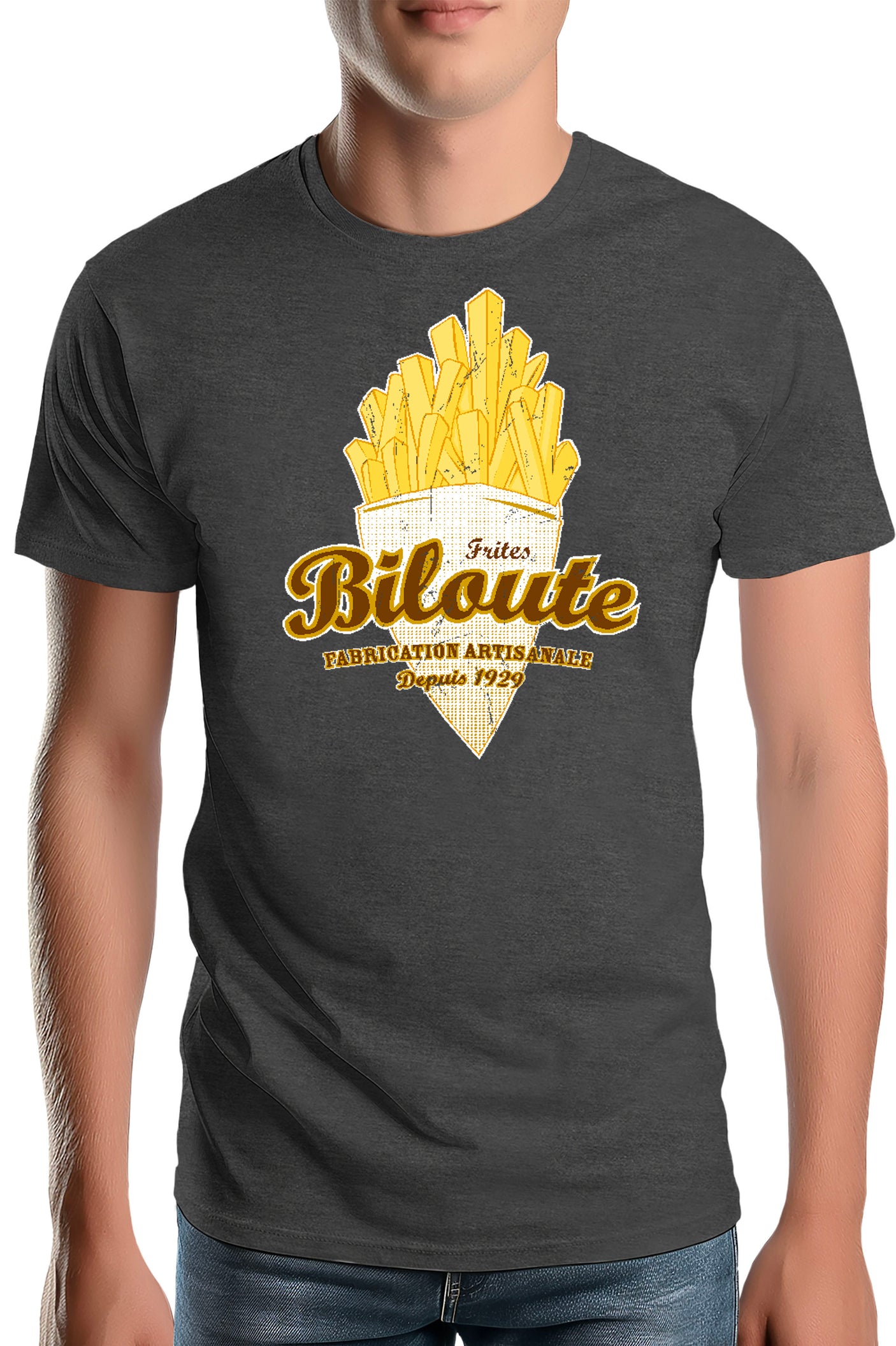 T-Shirt Homme Cornet de frites biloute