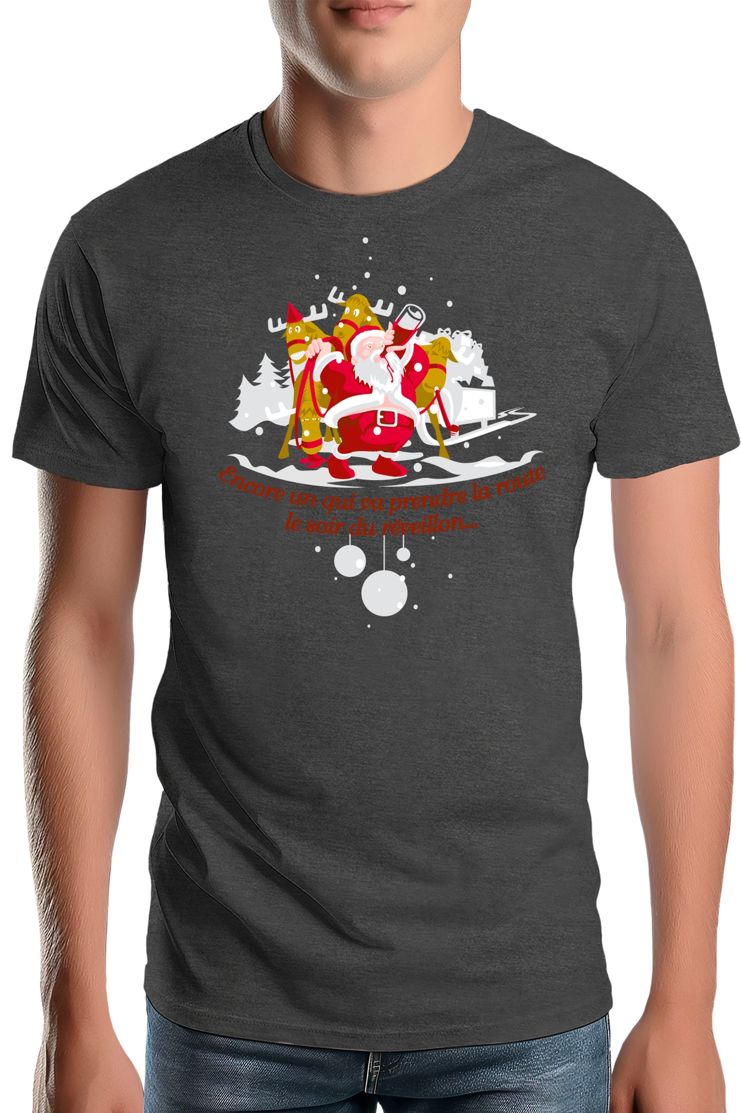 T-Shirt Homme Réveillon du père noël