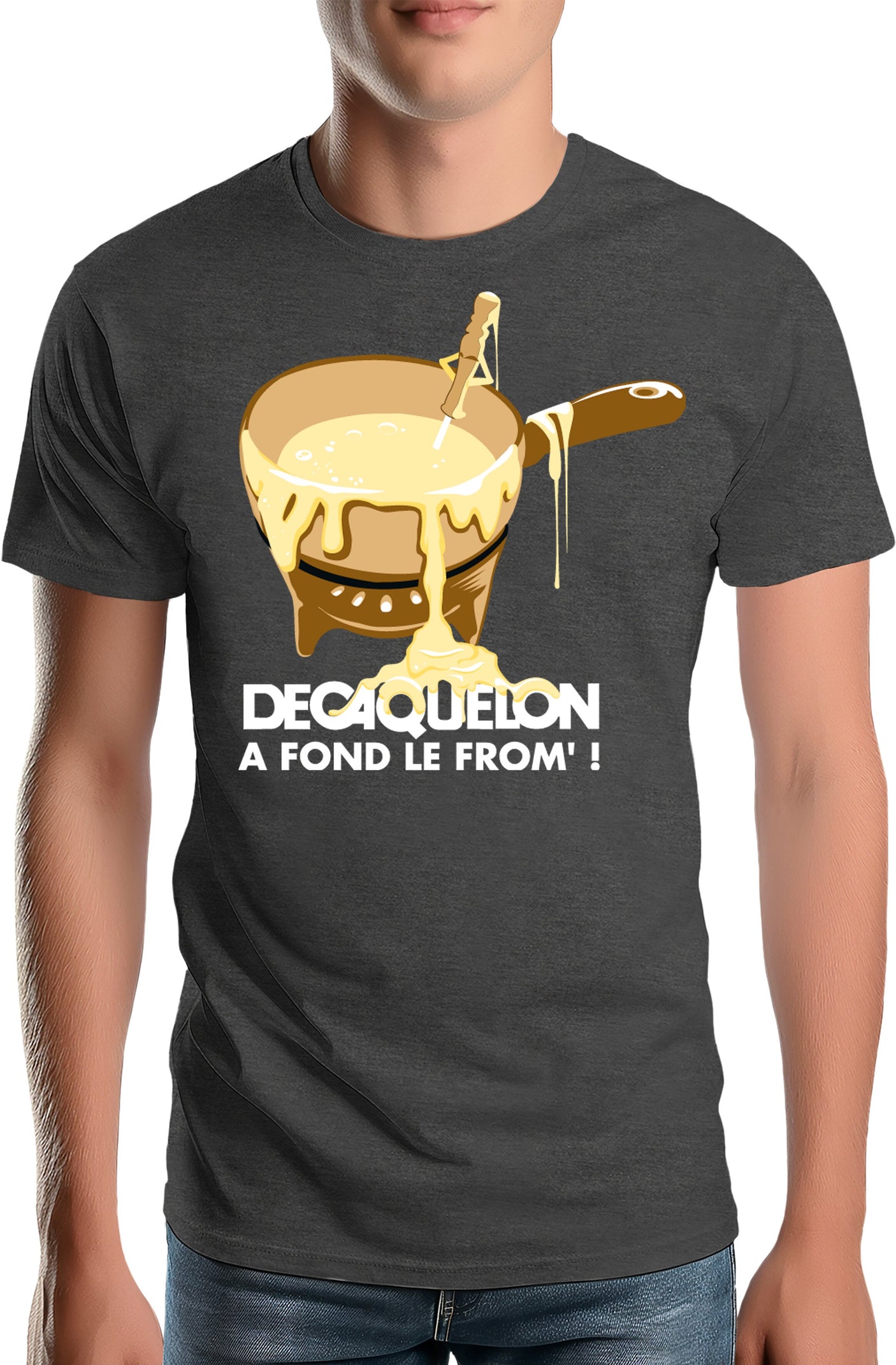 T-Shirt Homme Decaquelon à fond le fromage