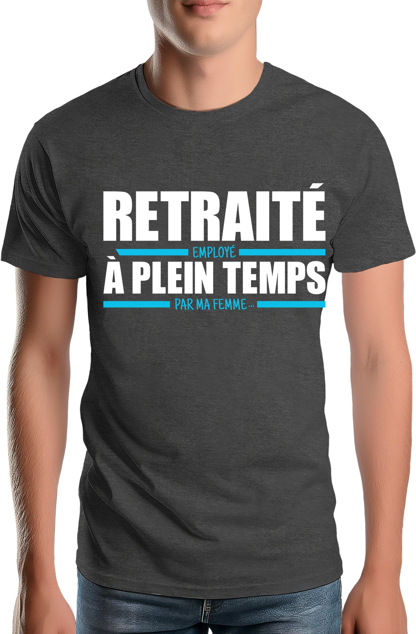 T-Shirt Homme Retraité, employé à plein temps