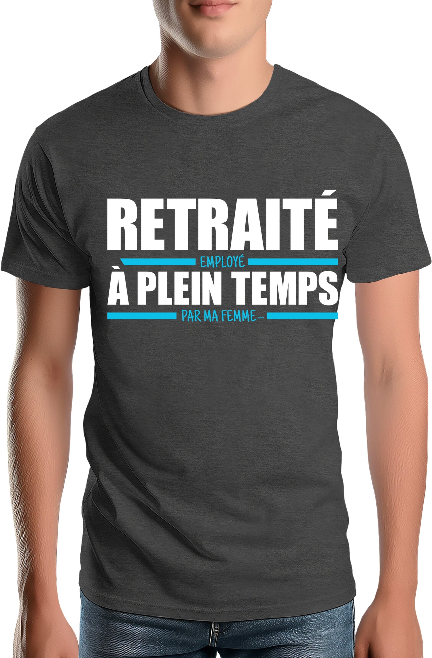 T-Shirt Homme Retraité, employé à plein temps