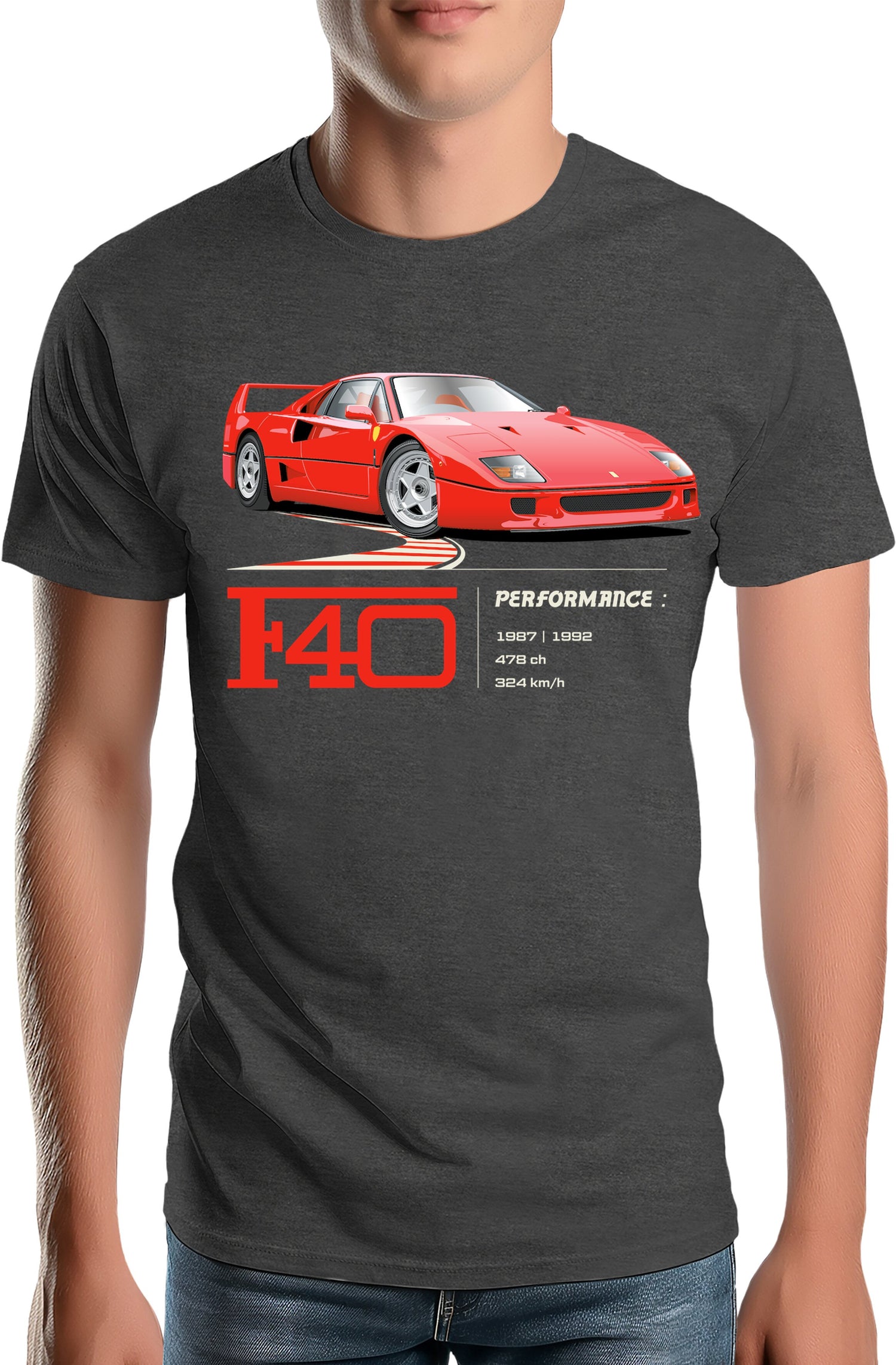 T-Shirt Homme F40 le V8 iconique