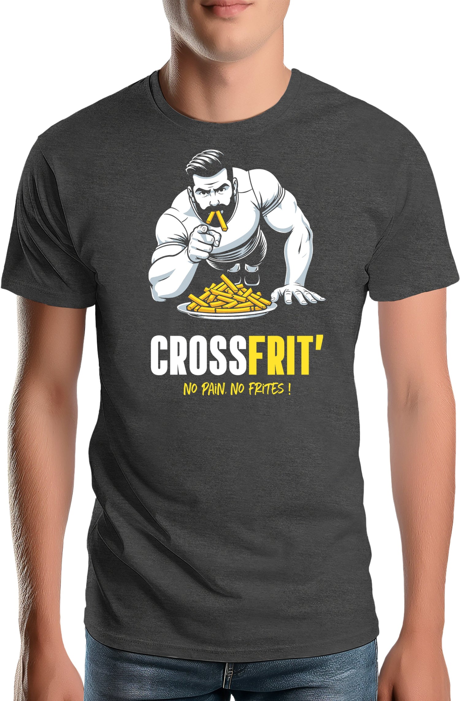 T-Shirt Homme Crossfrites No Pain No Frites