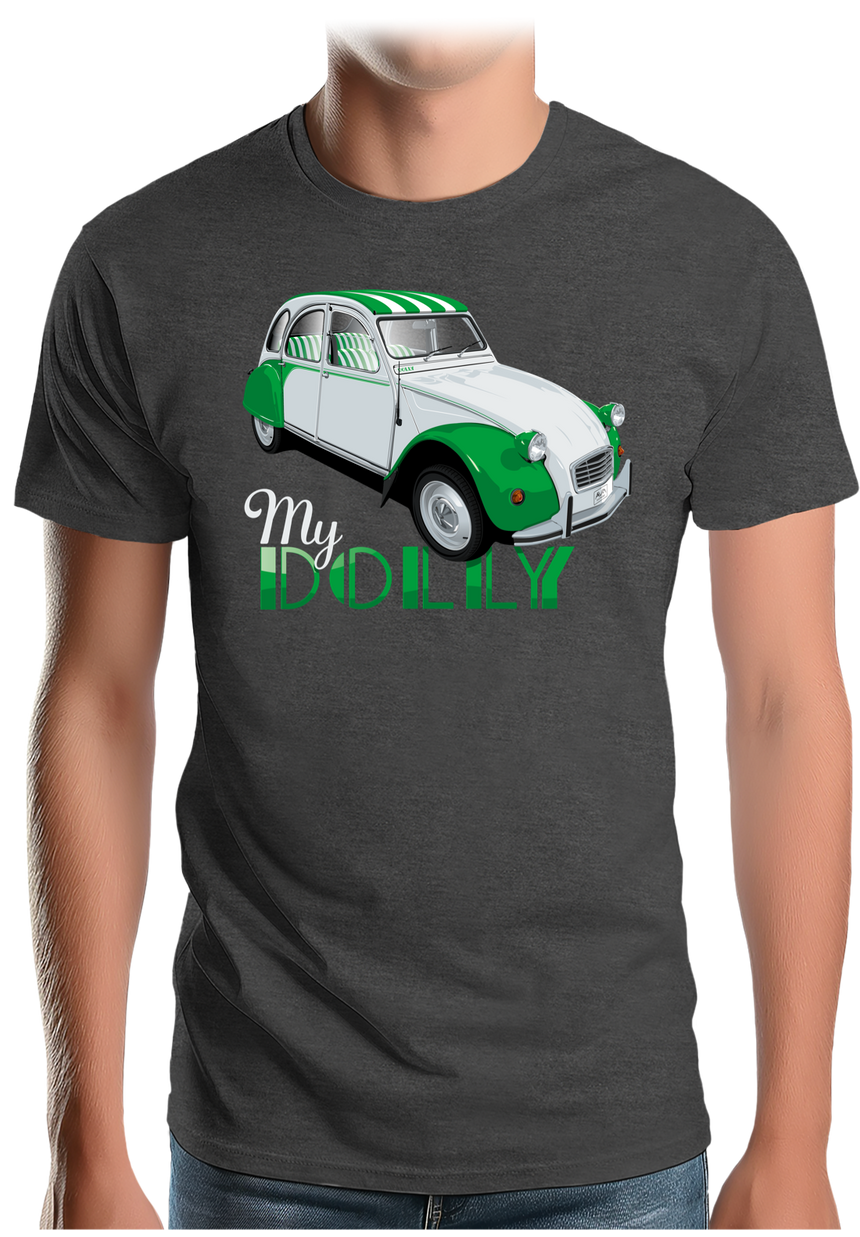 T-Shirt Homme Voiture 2CV série spéciale bicolore