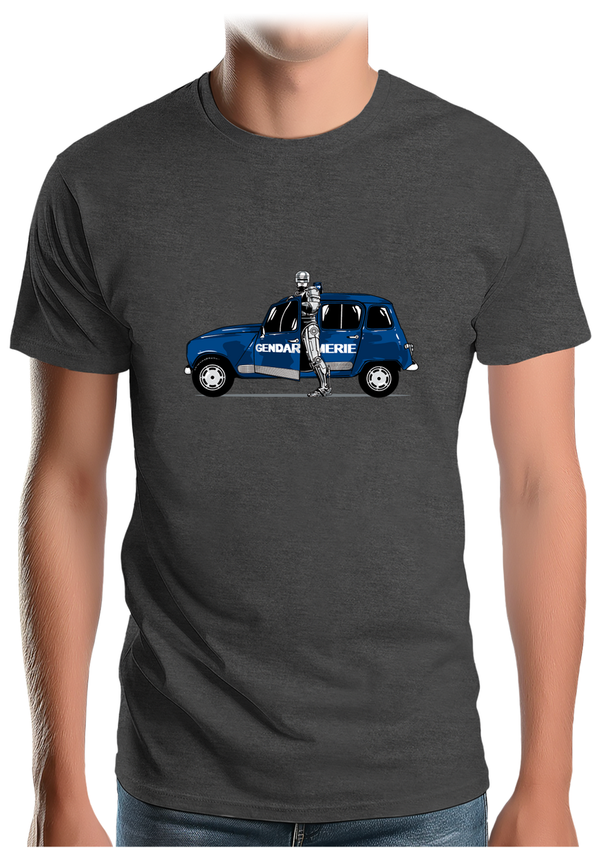 T-Shirt Homme 4L Robot cop gendarme