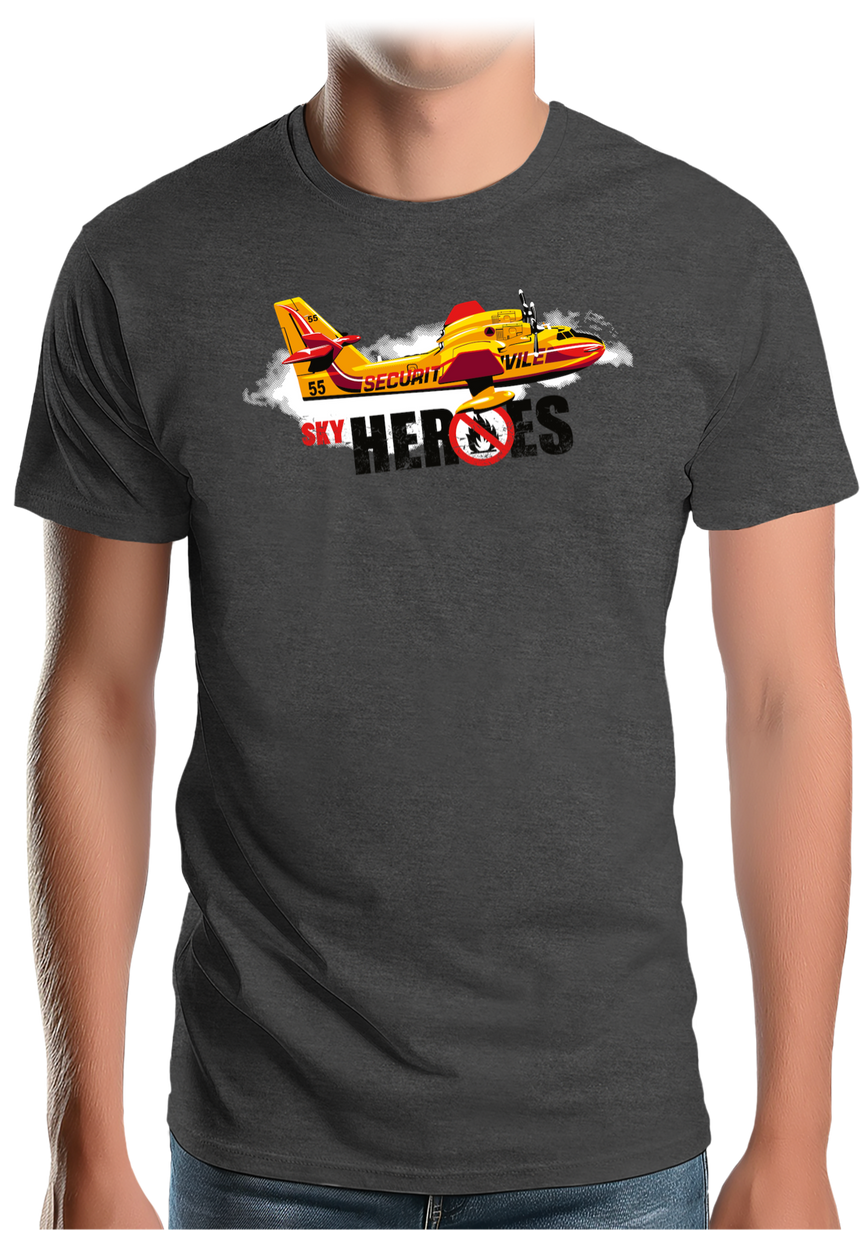 T-Shirt Homme Avion pompier pour éteindre les feux