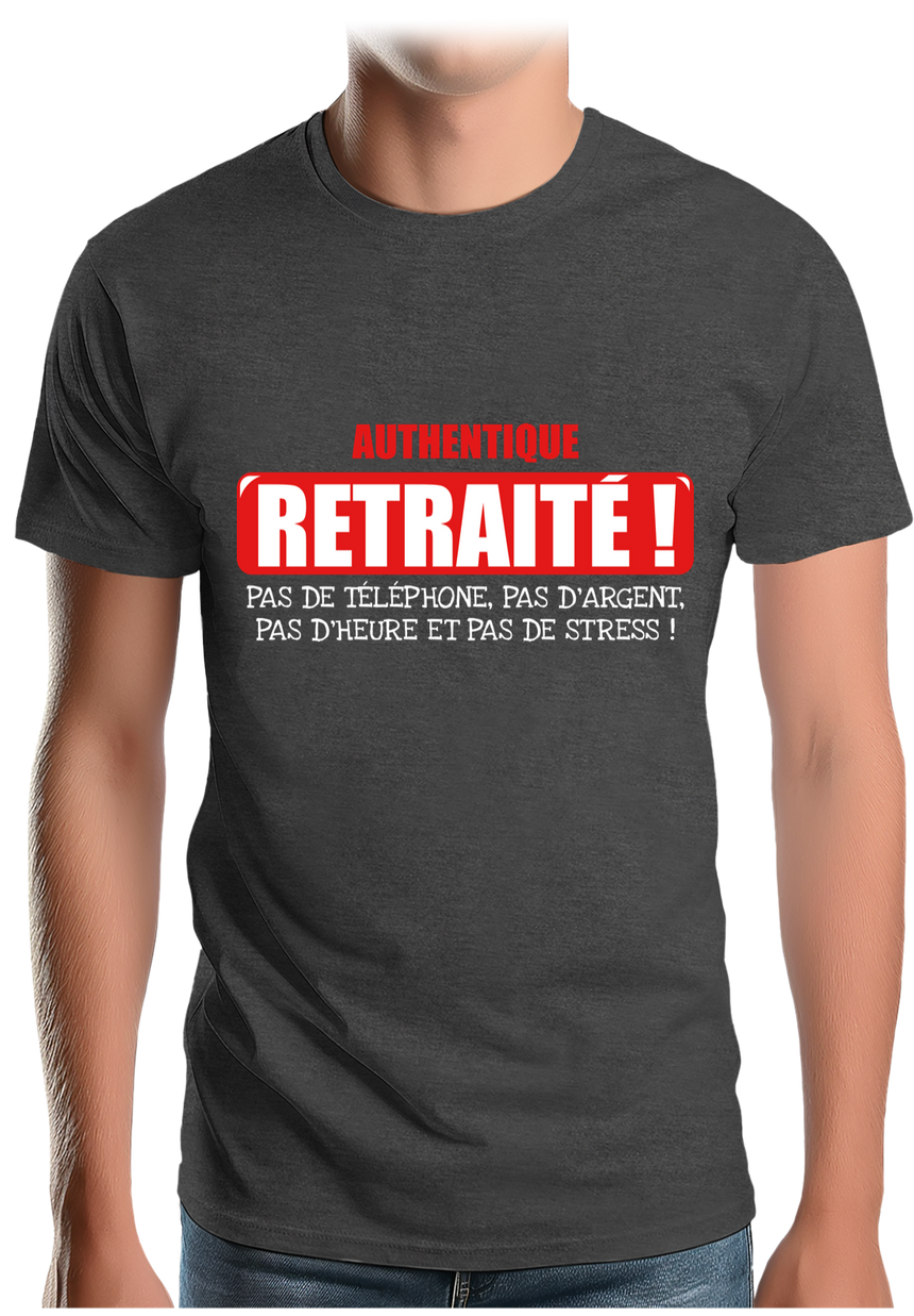 T-Shirt Homme Authentique retraité