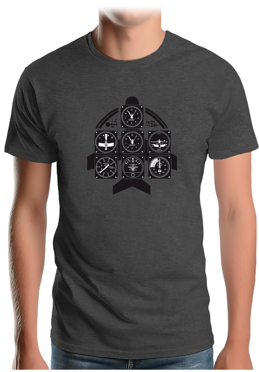 T-Shirt Homme Avion Instrumentation