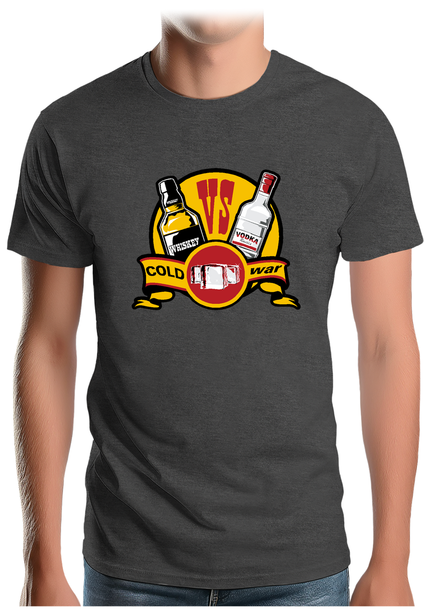 T-Shirt Homme Coldwar alcool whisky contre vodka