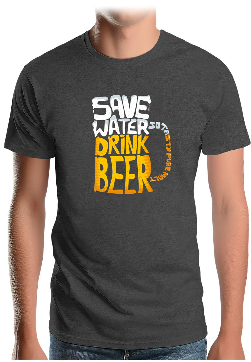 T-Shirt Homme Alcool, save water drink beer