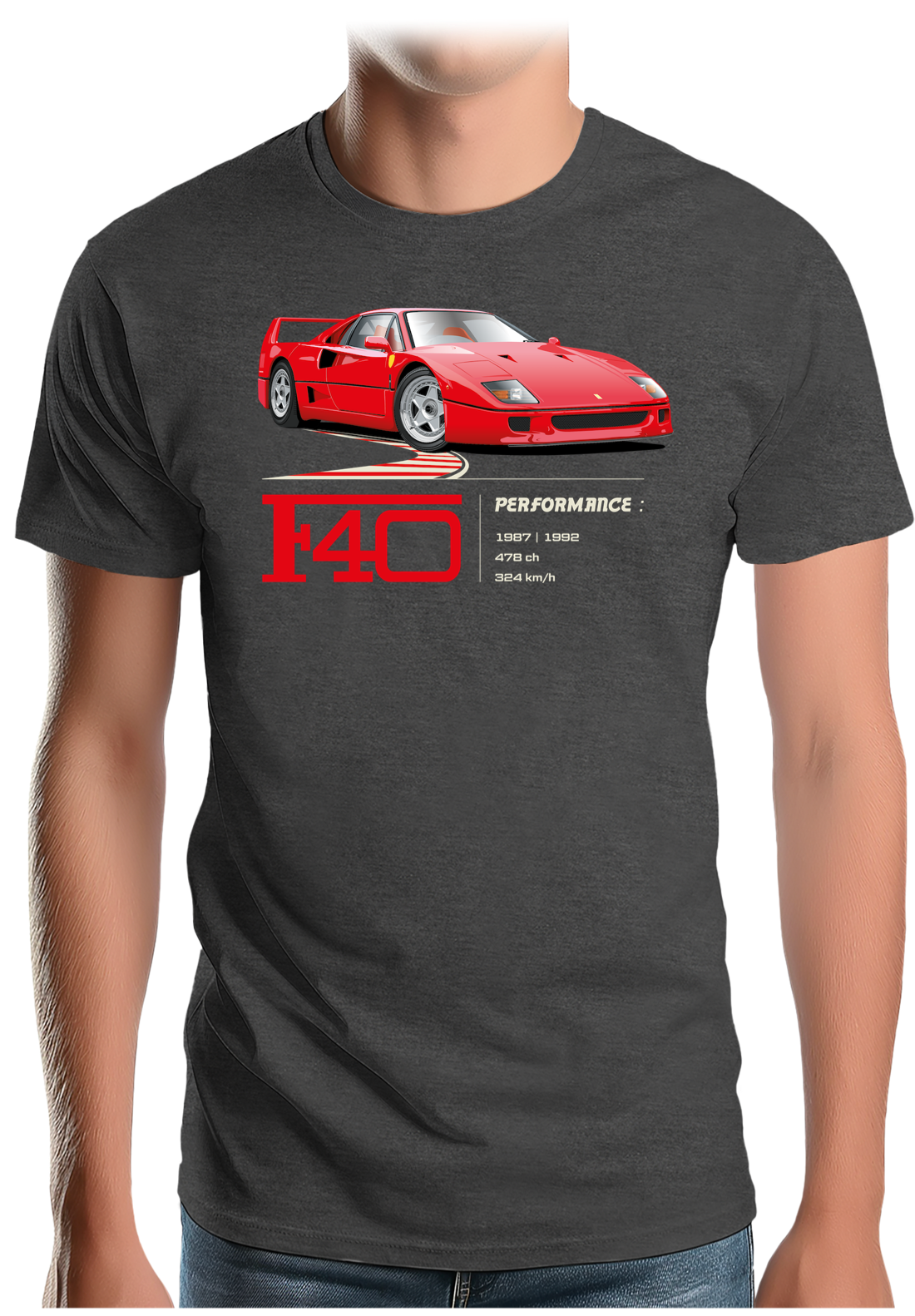 T-Shirt Homme F40 le V8 iconique