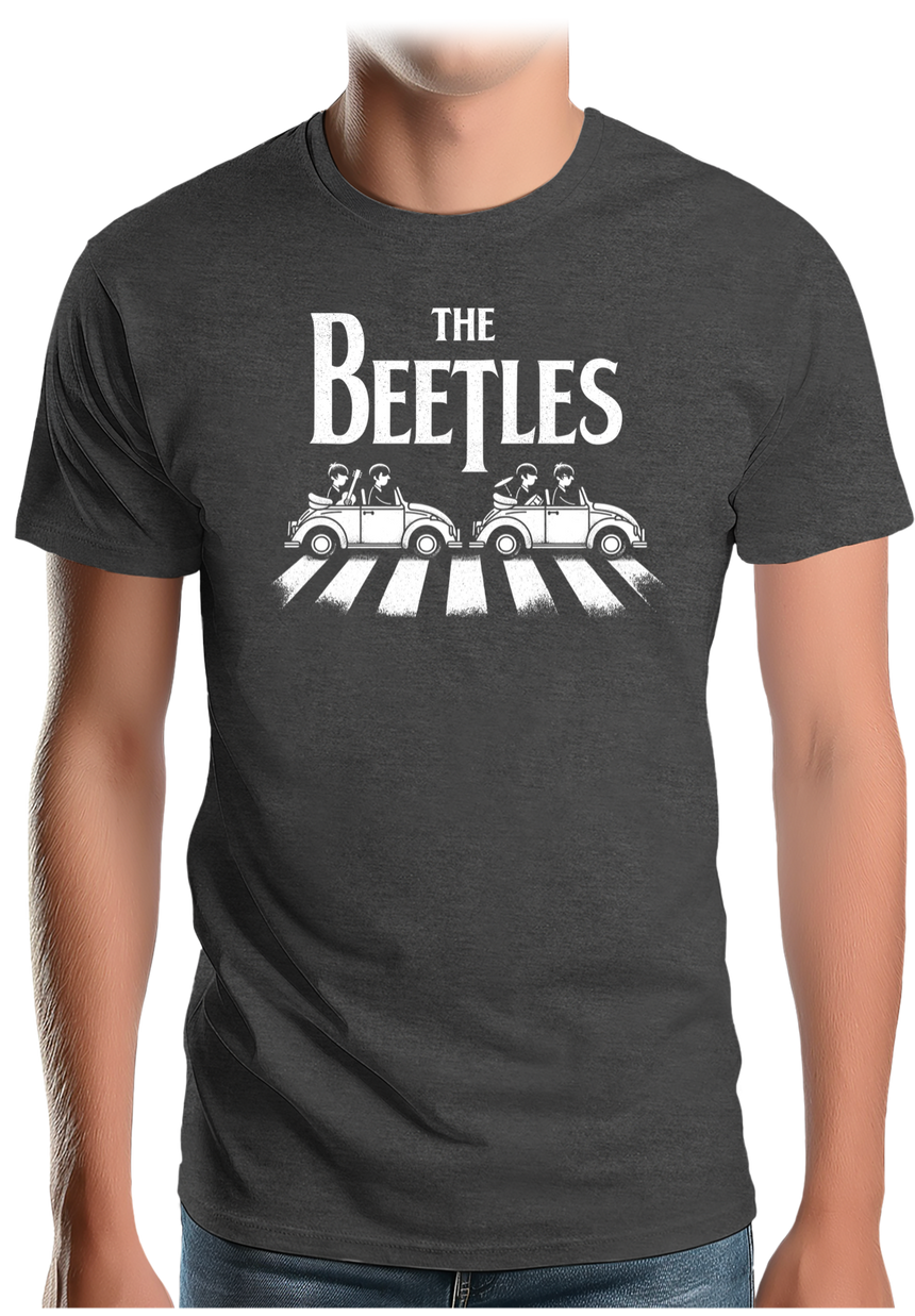 T-Shirt Homme The beetles, voiture coccinelle qui traverse