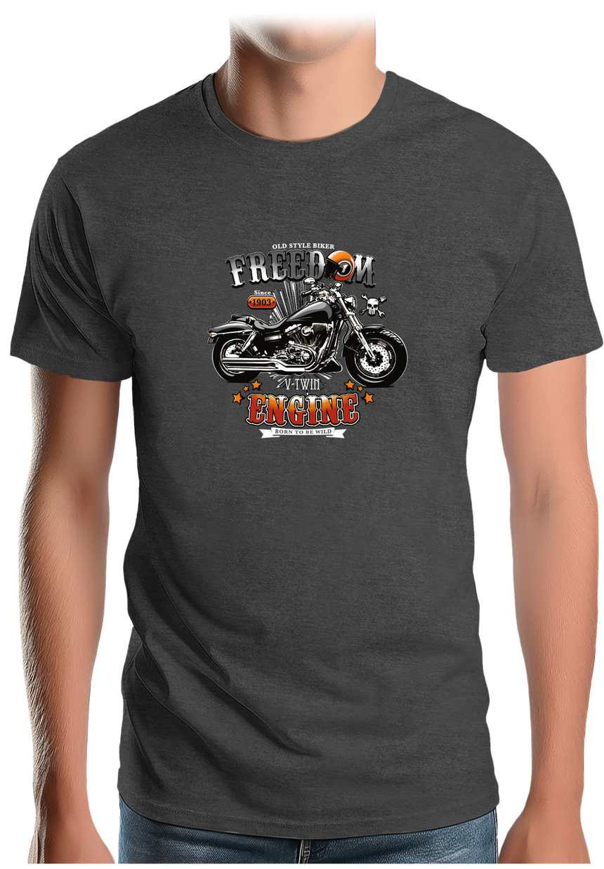 T-Shirt Homme La moto Freedom