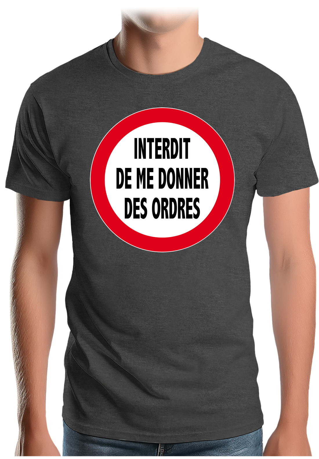 T-Shirt Homme Interdit de me donner des ordres