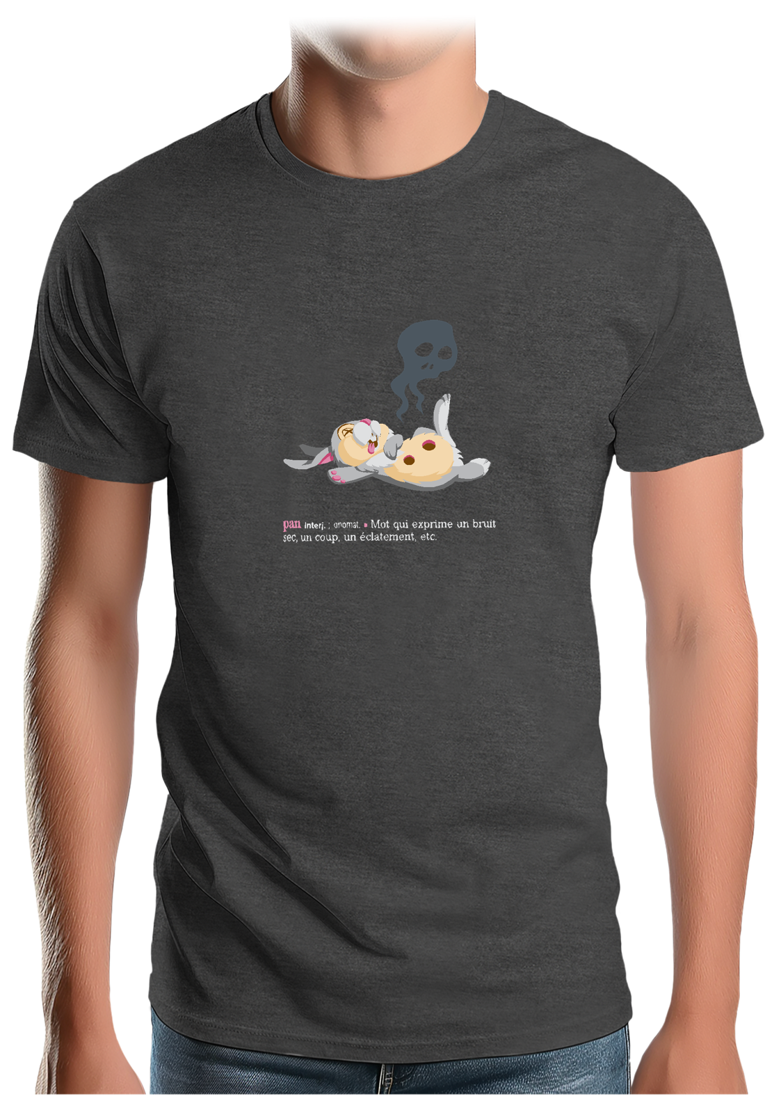 T-Shirt Homme Pan ! Lapin Couché