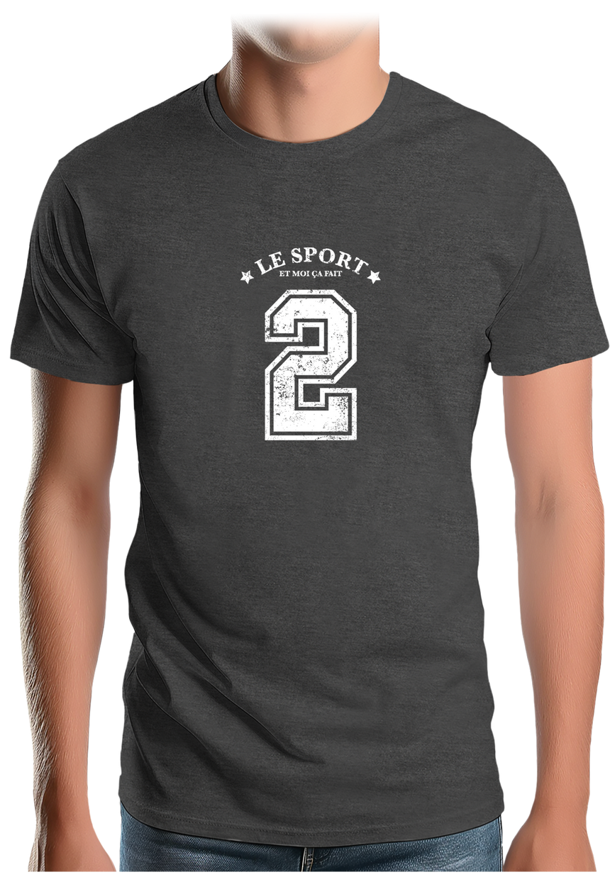 T-Shirt Homme Le sport et moi ça fait 2