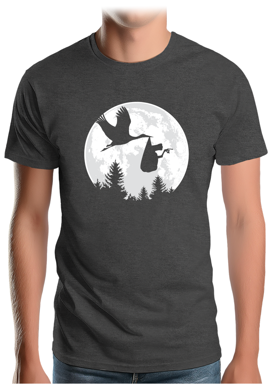 T-Shirt Homme Lune Cigogne