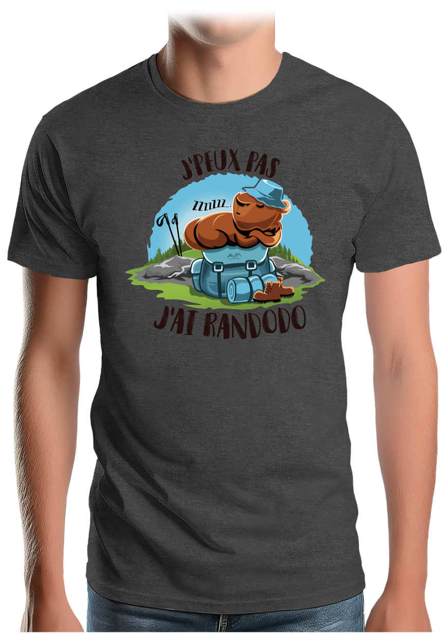 T-Shirt Homme Les marmottes je peux pas j'ai randodo