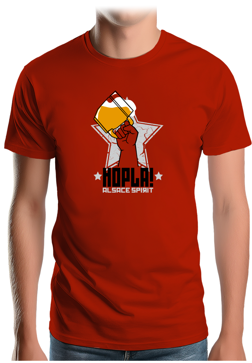 T-Shirt Homme Alcool Hopla, Alsace Spirit