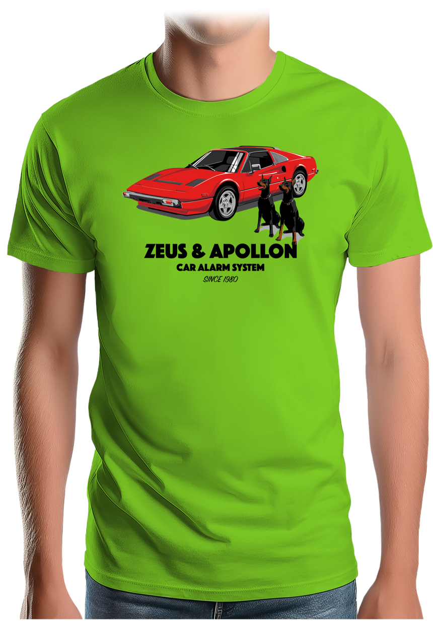 T-Shirt Homme Zeus et Apollon Voiture Alarme