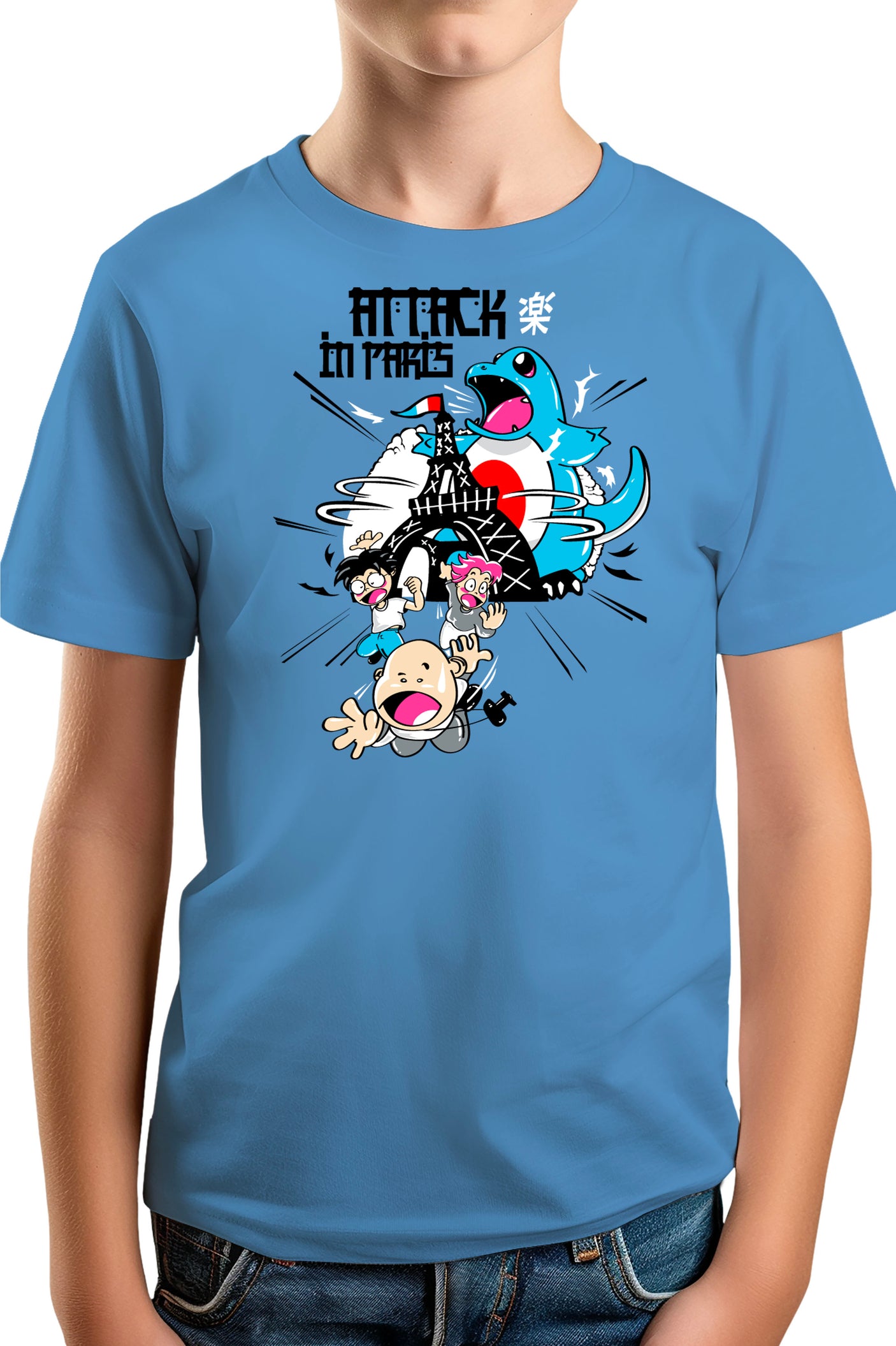 T-Shirt Garçon Attack In Paris Carapuce