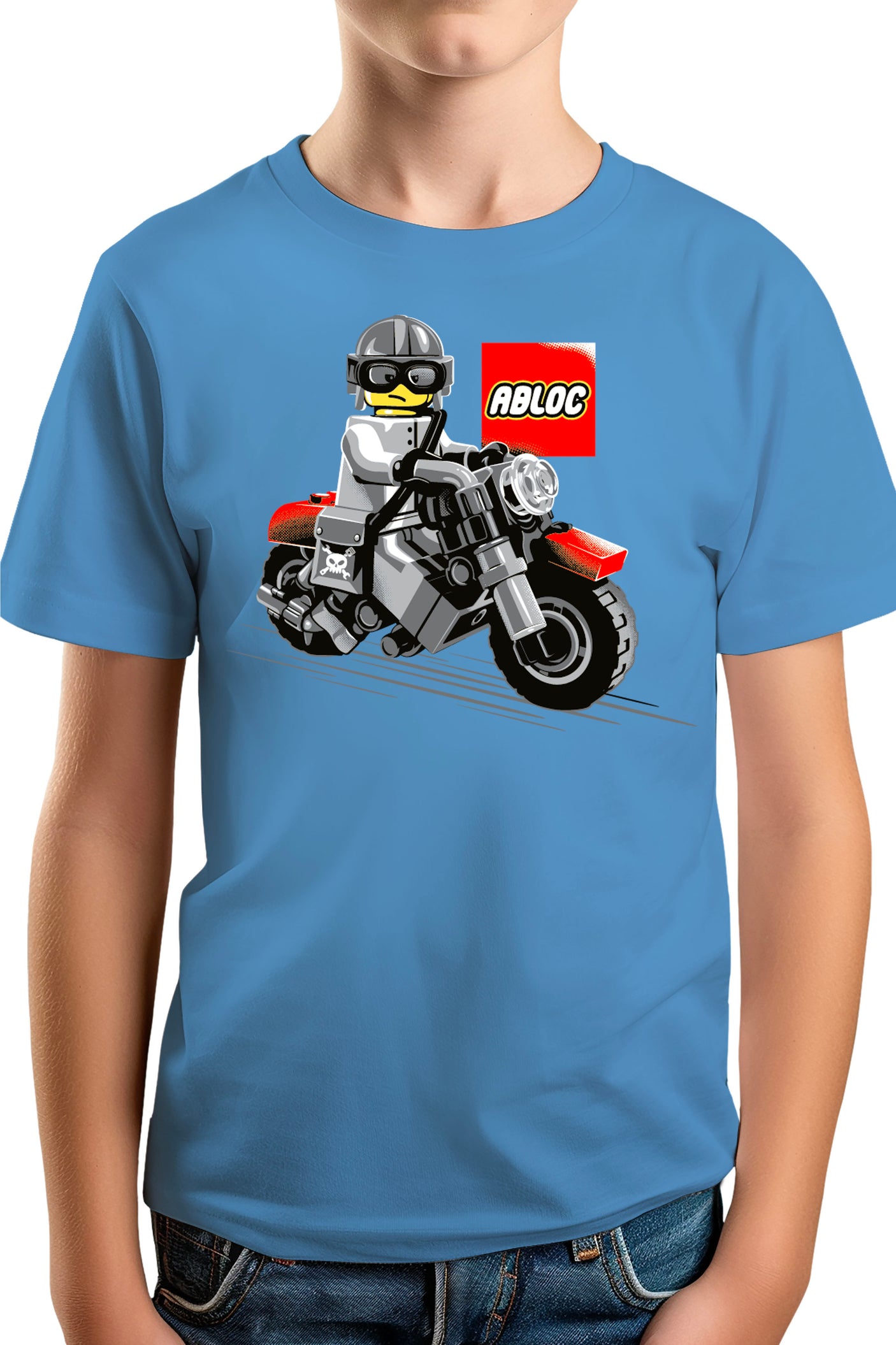 T-Shirt Garçon La moto de construction pour les enfants
