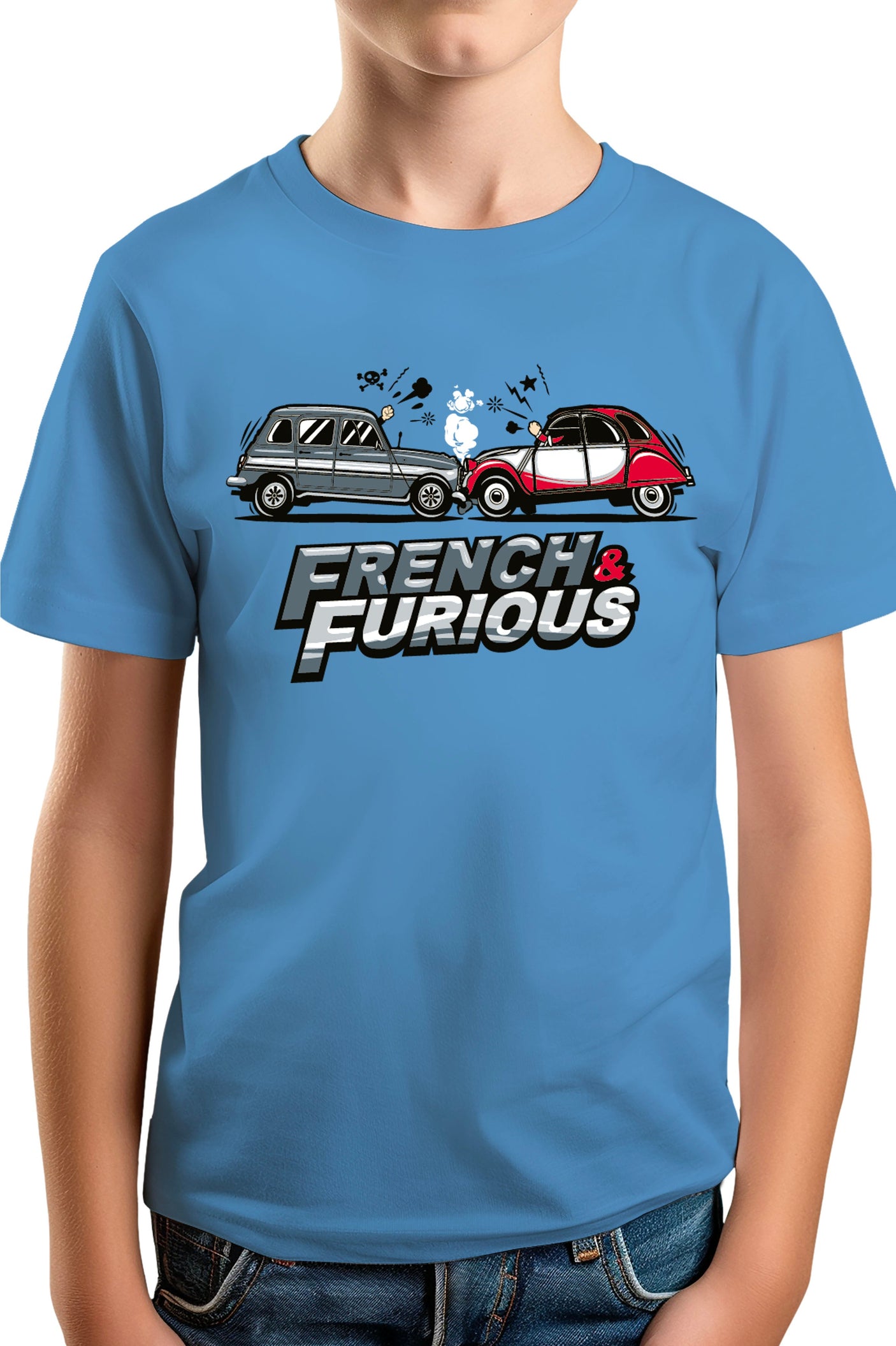 T-Shirt Garçon French & Furious 4L contre deuch