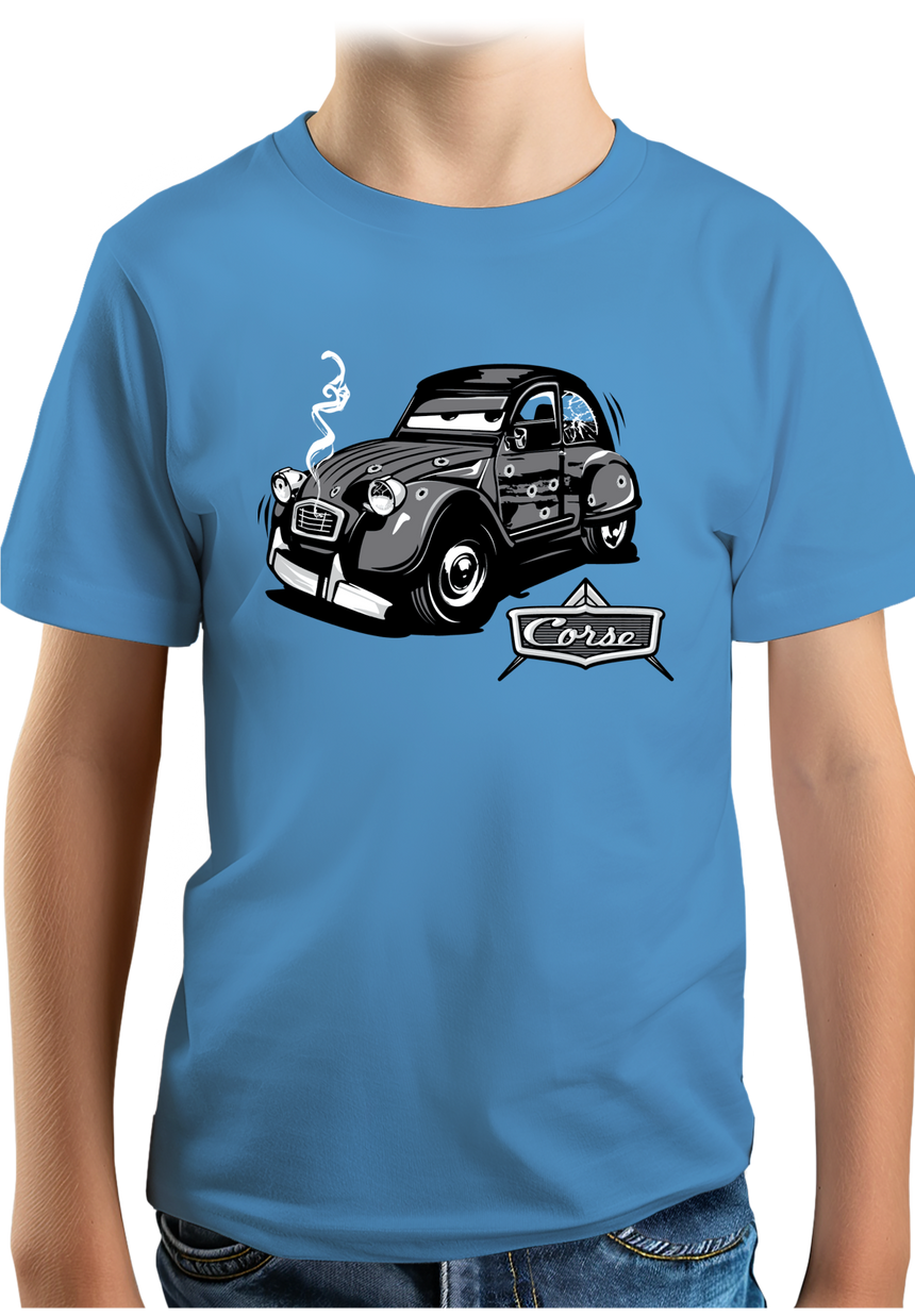 T-Shirt Garçon Voiture 2CV made in Corse