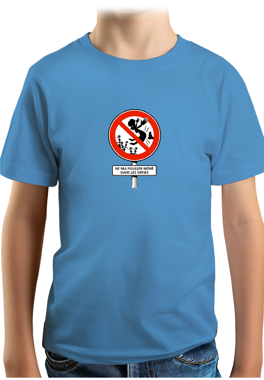 T-Shirt Garçon Faut pas pousser mémé dans les orties