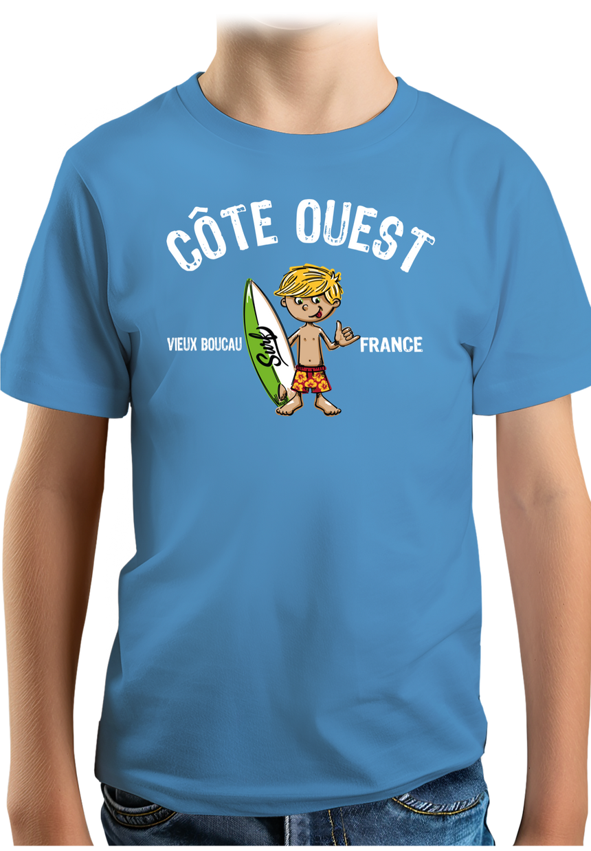 T-Shirt Garçon Petit surfeur personnalisé