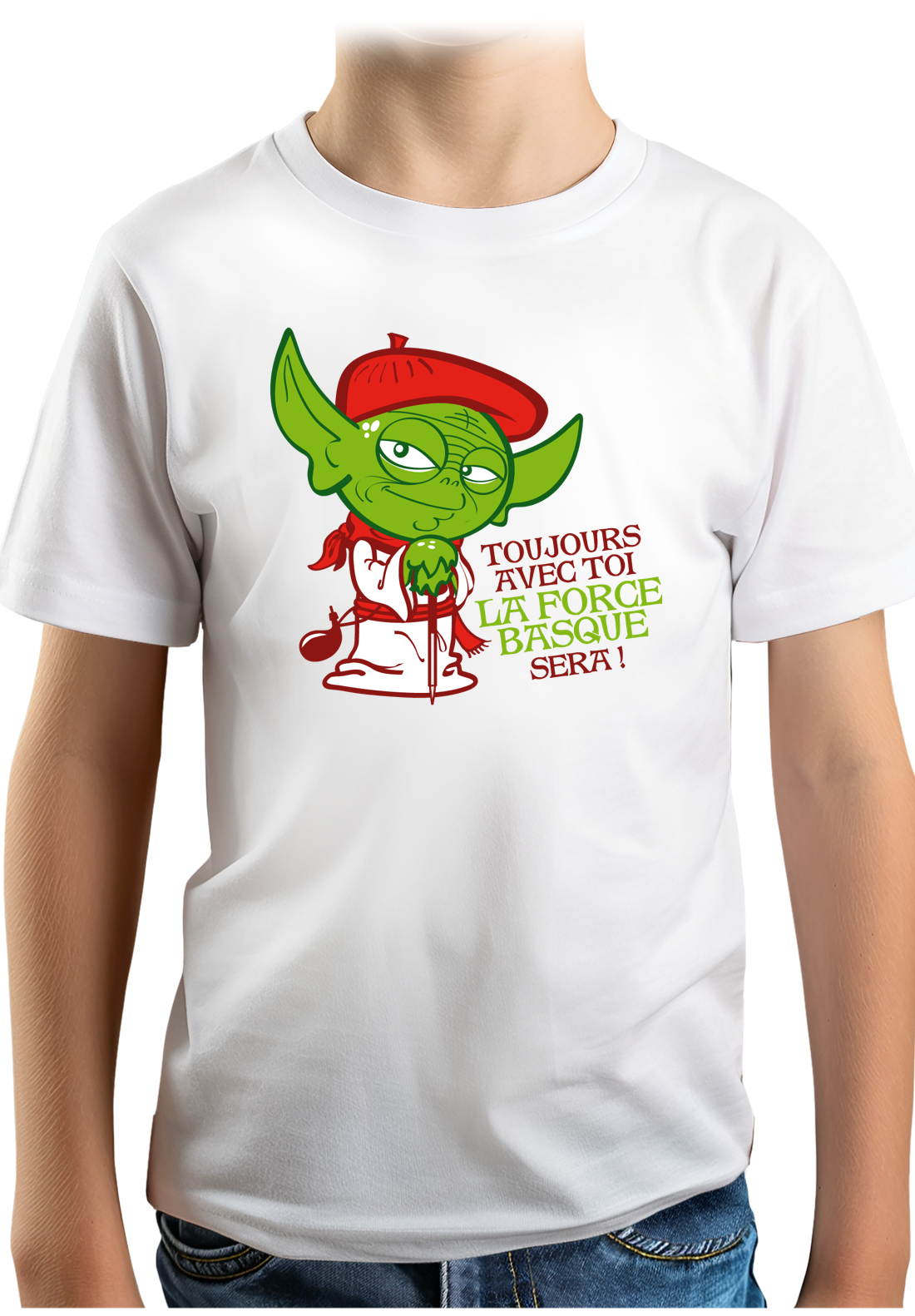 T-Shirt Garçon La force basque sera avec toi