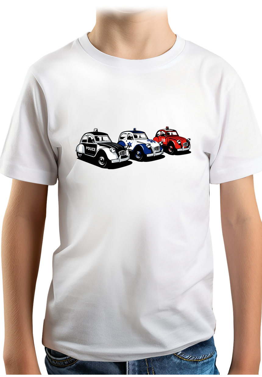 T-Shirt Garçon Rescue Deuch - Police - Pompier