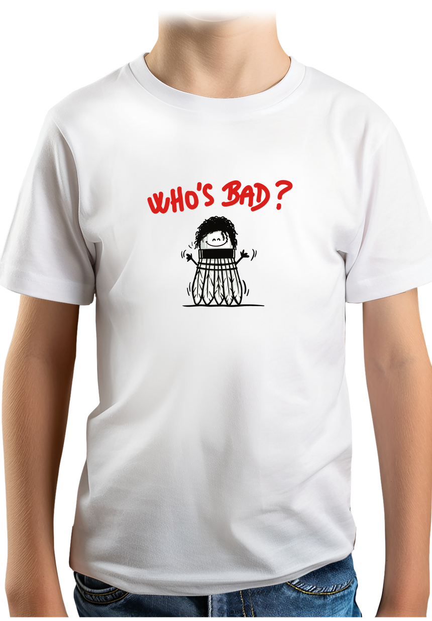 T-Shirt Garçon Who's Bad Le badminton par Michael