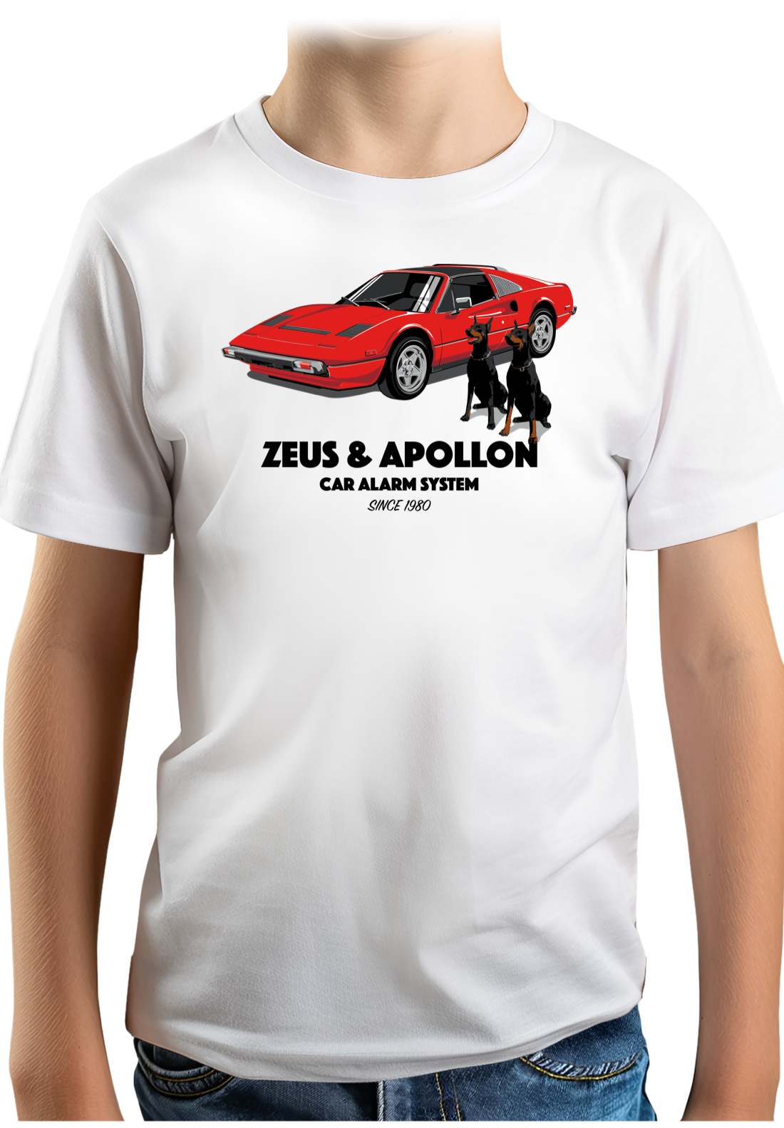 T-Shirt Garçon Zeus et Apollon Voiture Alarme
