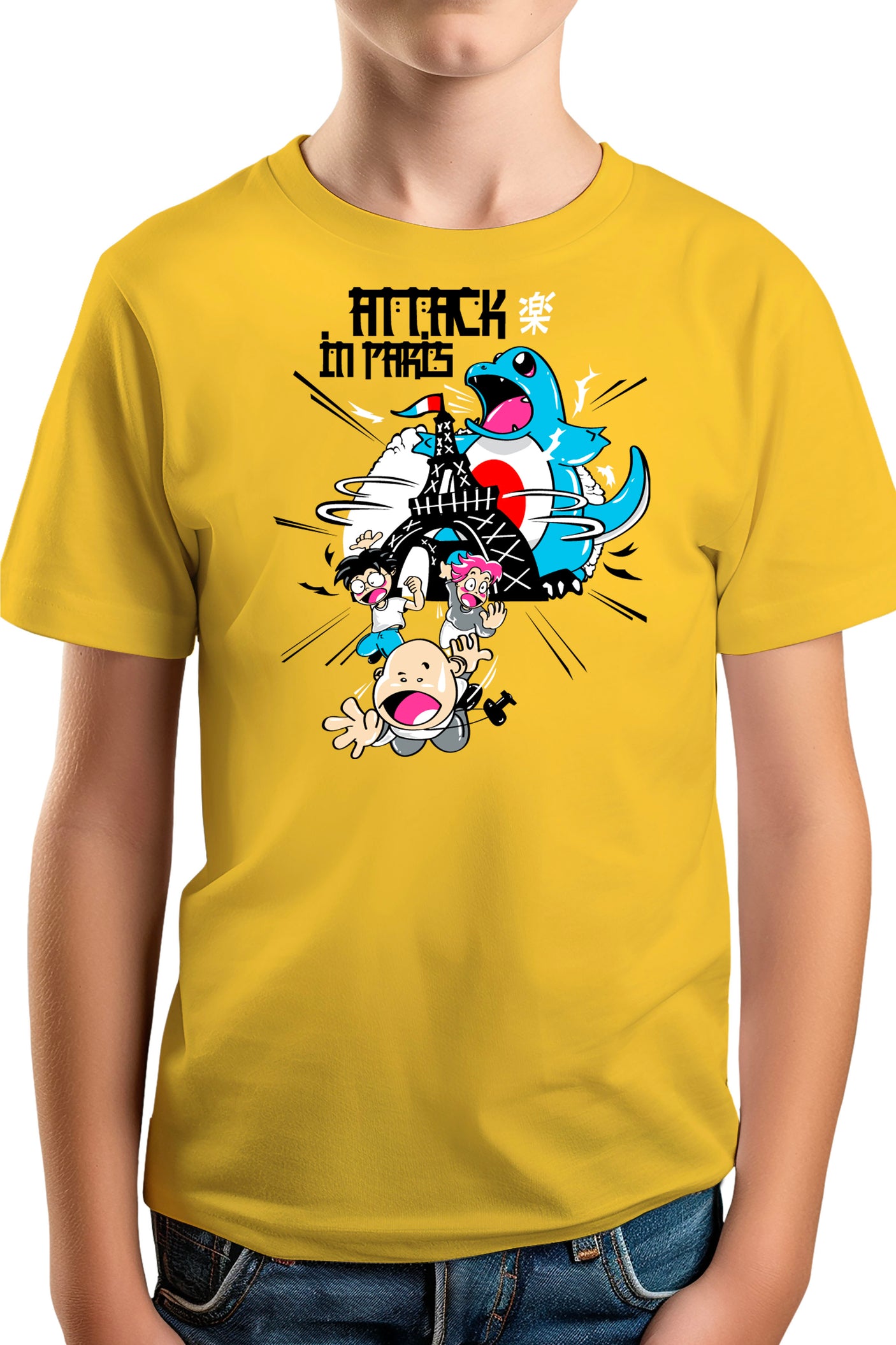 T-Shirt Garçon Attack In Paris Carapuce