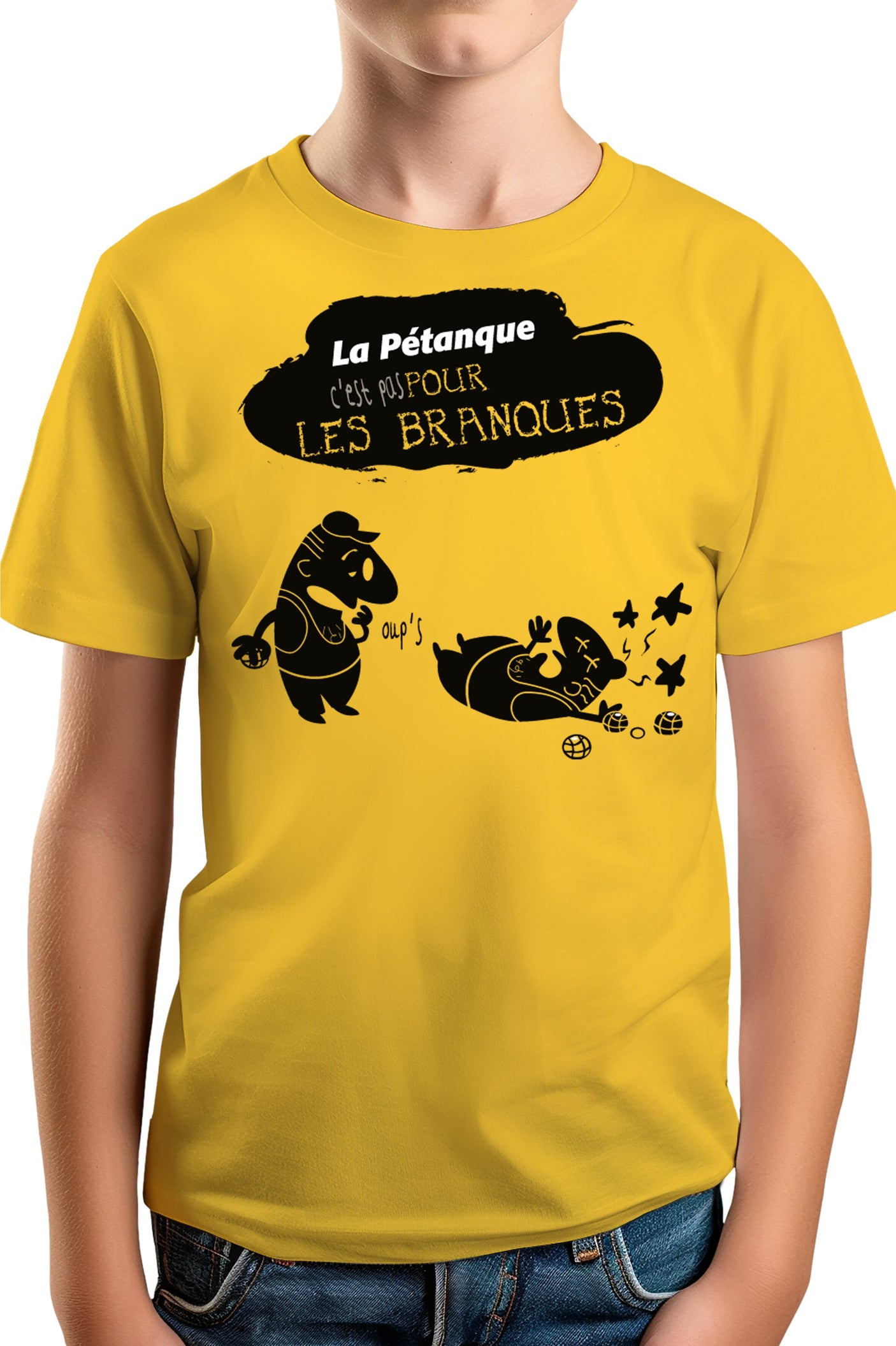 T-Shirt Garçon La pétanque pas pour les nuls