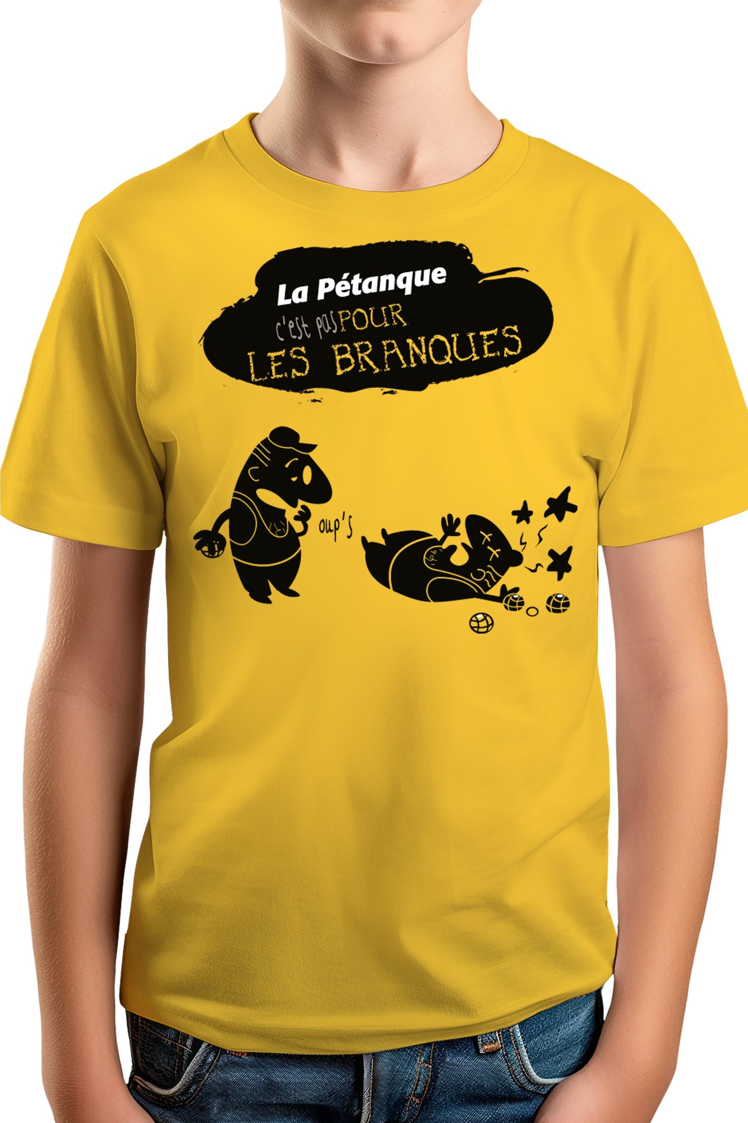 T-Shirt Garçon La pétanque pas pour les nuls