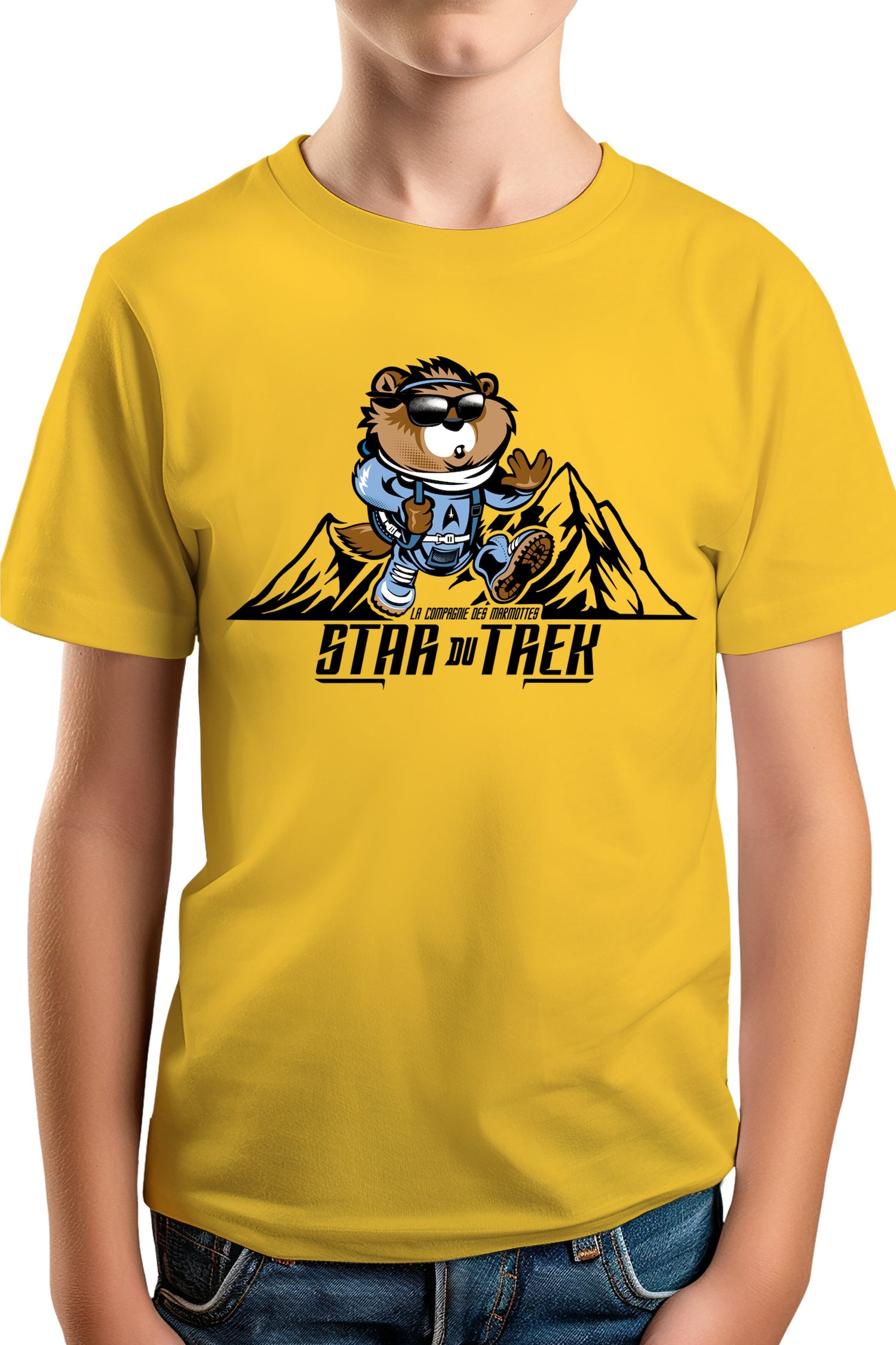 T-Shirt Garçon La star du trek