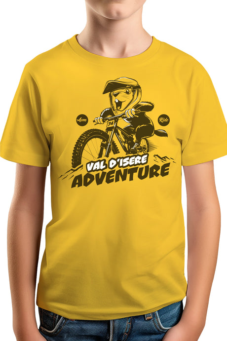 T-Shirt Garçon Marmotte sur vélo