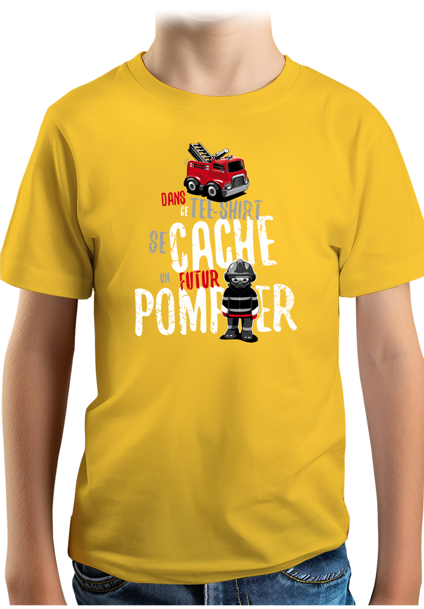 T-Shirt Garçon Dans ce tee-shirt se cache un futur pompier