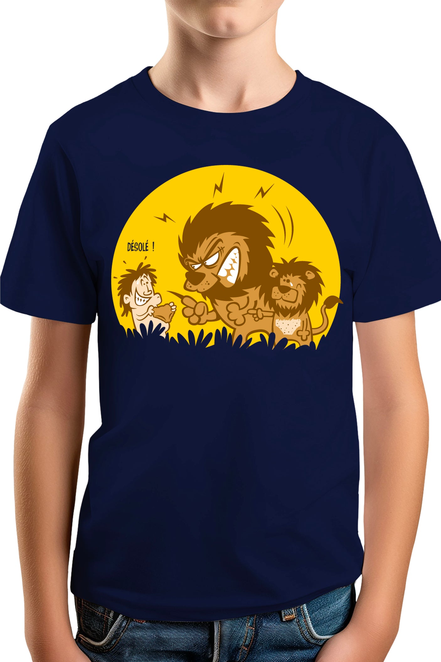 T-Shirt Garçon Lion et bébé