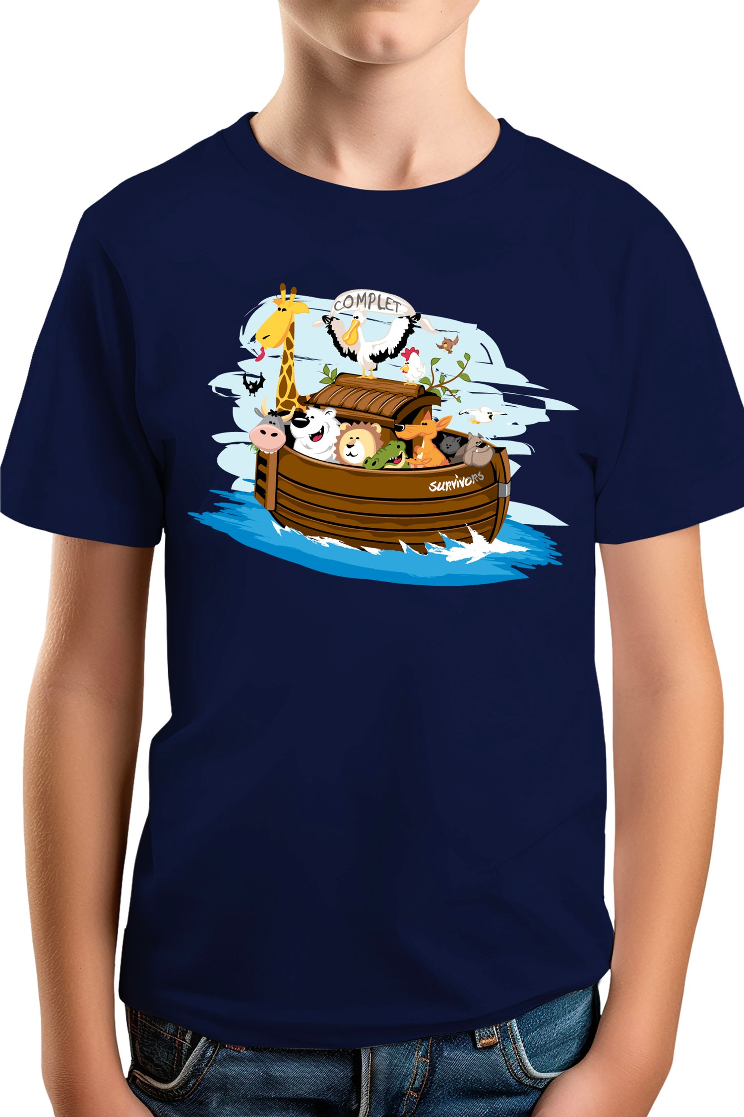 T-Shirt Garçon Arche de Noe Recto Verso